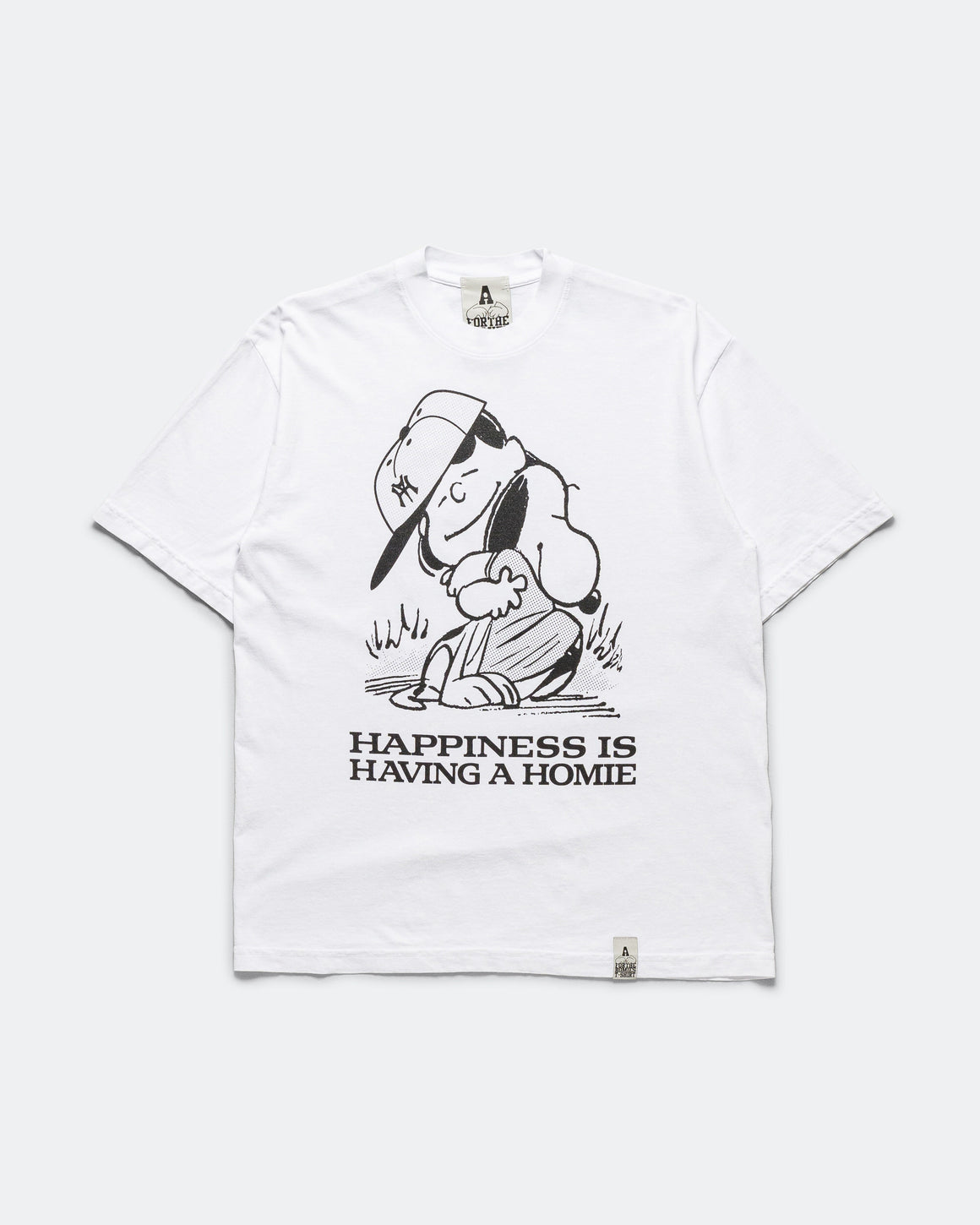 For The Homies - Happiness is Having a Homie T-Shirt - White - UP THERE