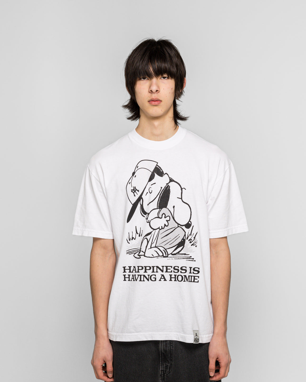 For The Homies - Happiness is Having a Homie T-Shirt - White - UP THERE