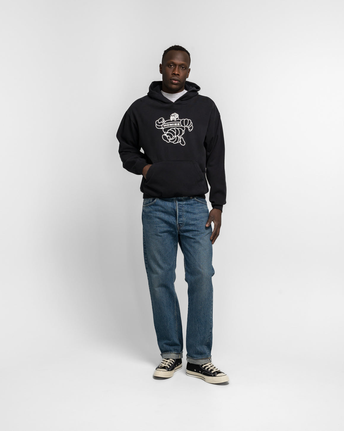 For The Homies - Metal Face Pullover Sweat - Black - UP THERE