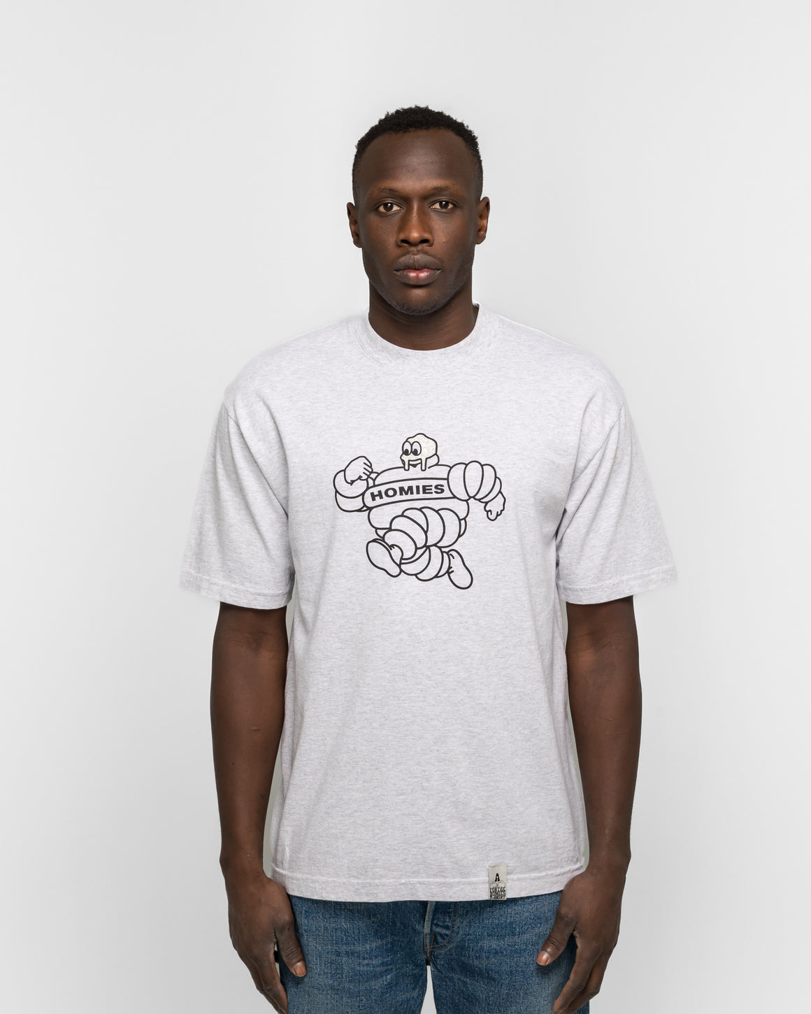 For The Homies - Metal Face T-Shirt - White - UP THERE