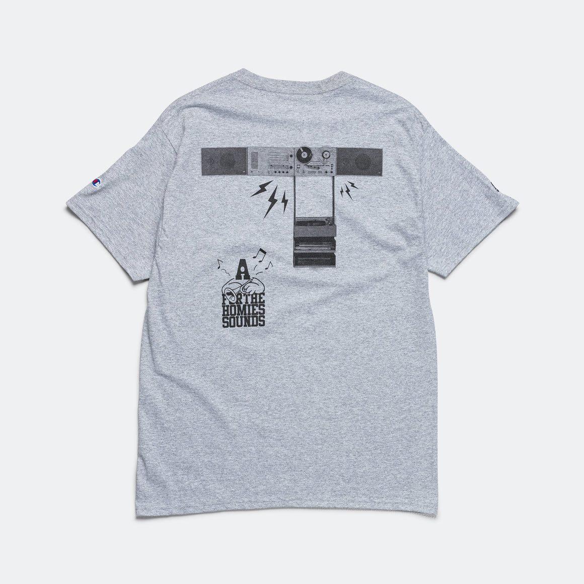 For The Homies - SOUND SYSTEM T-Shirt - Athletic Grey - UP THERE