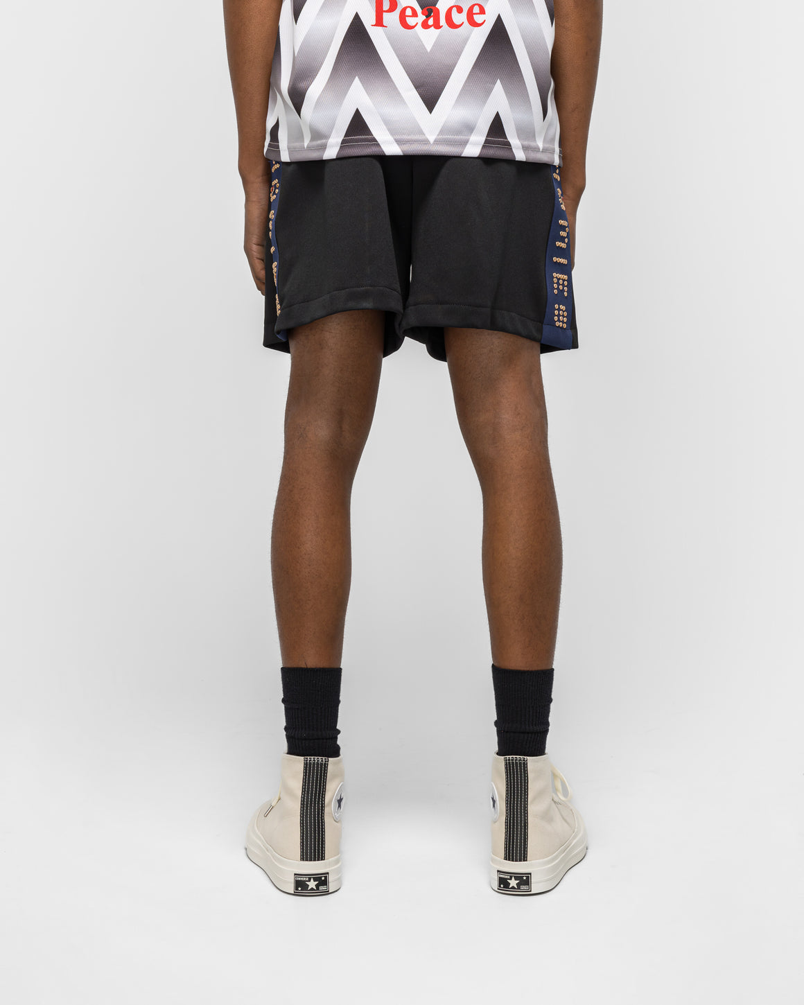 For The Homies - Studded Track Short - Black - UP THERE
