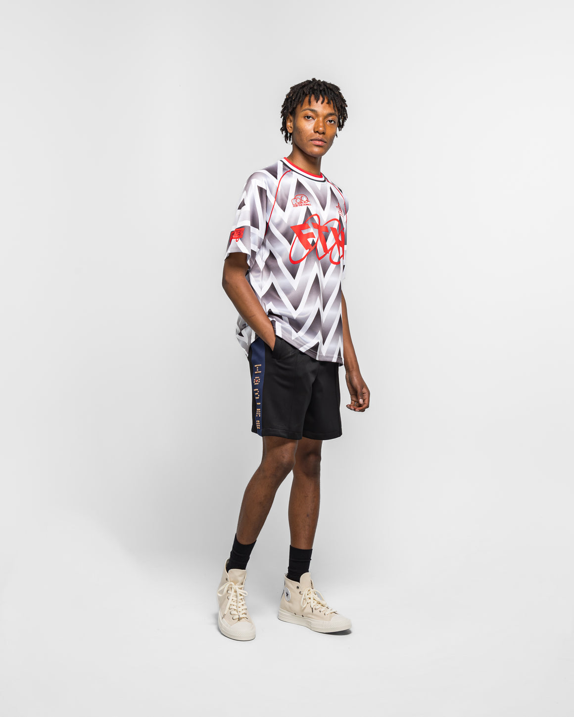 For The Homies - Studded Track Short - Black - UP THERE