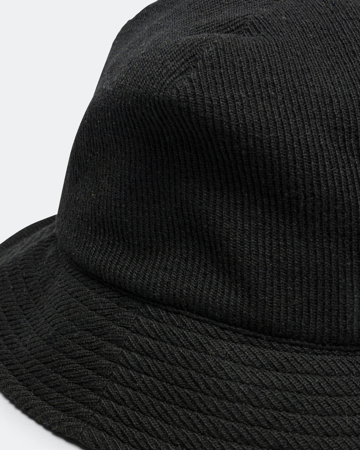 Found Feather - 1 Panel Military Sun Hat - Black - UP THERE