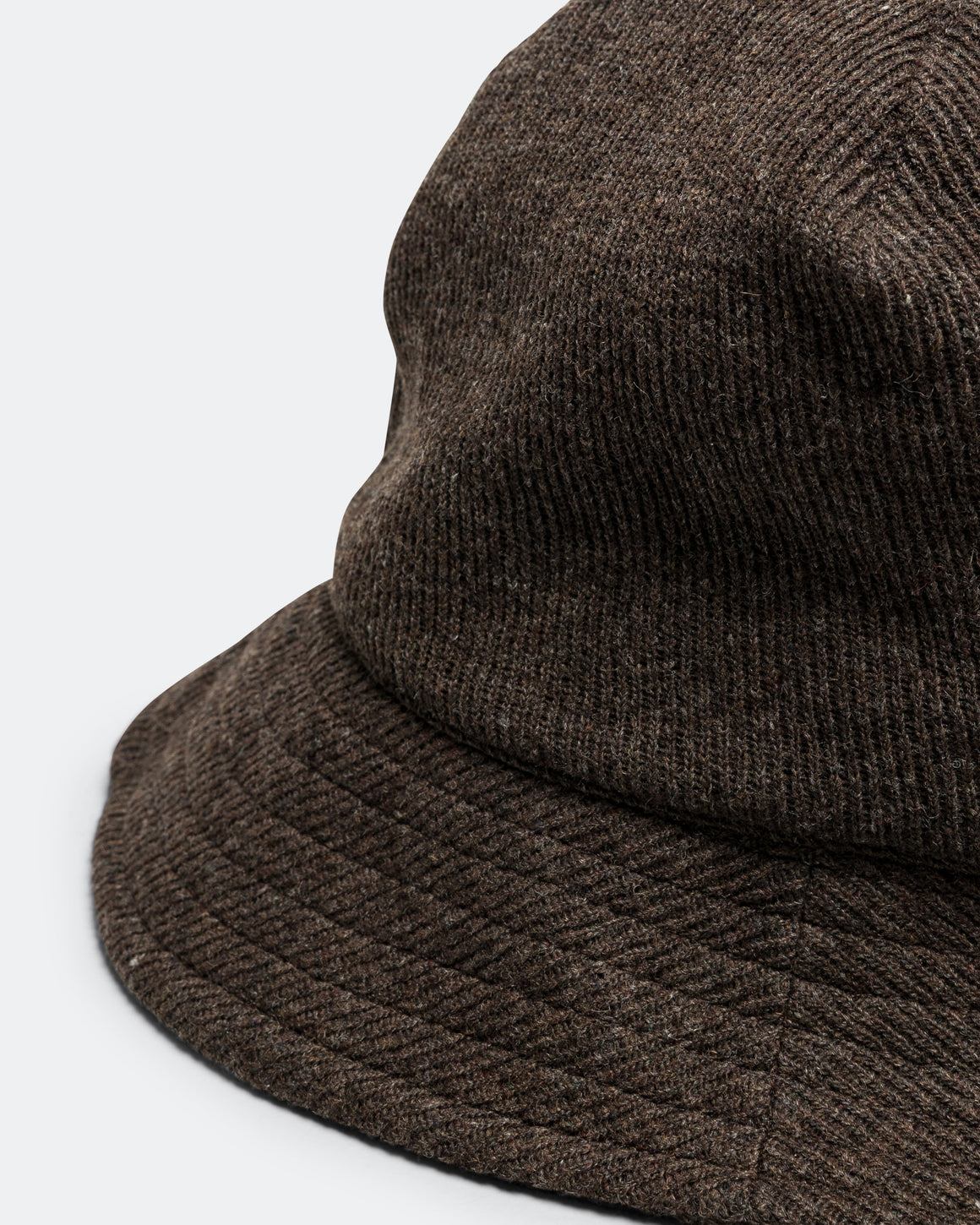 Found Feather - 1 Panel Military Sun Hat - Brown - UP THERE