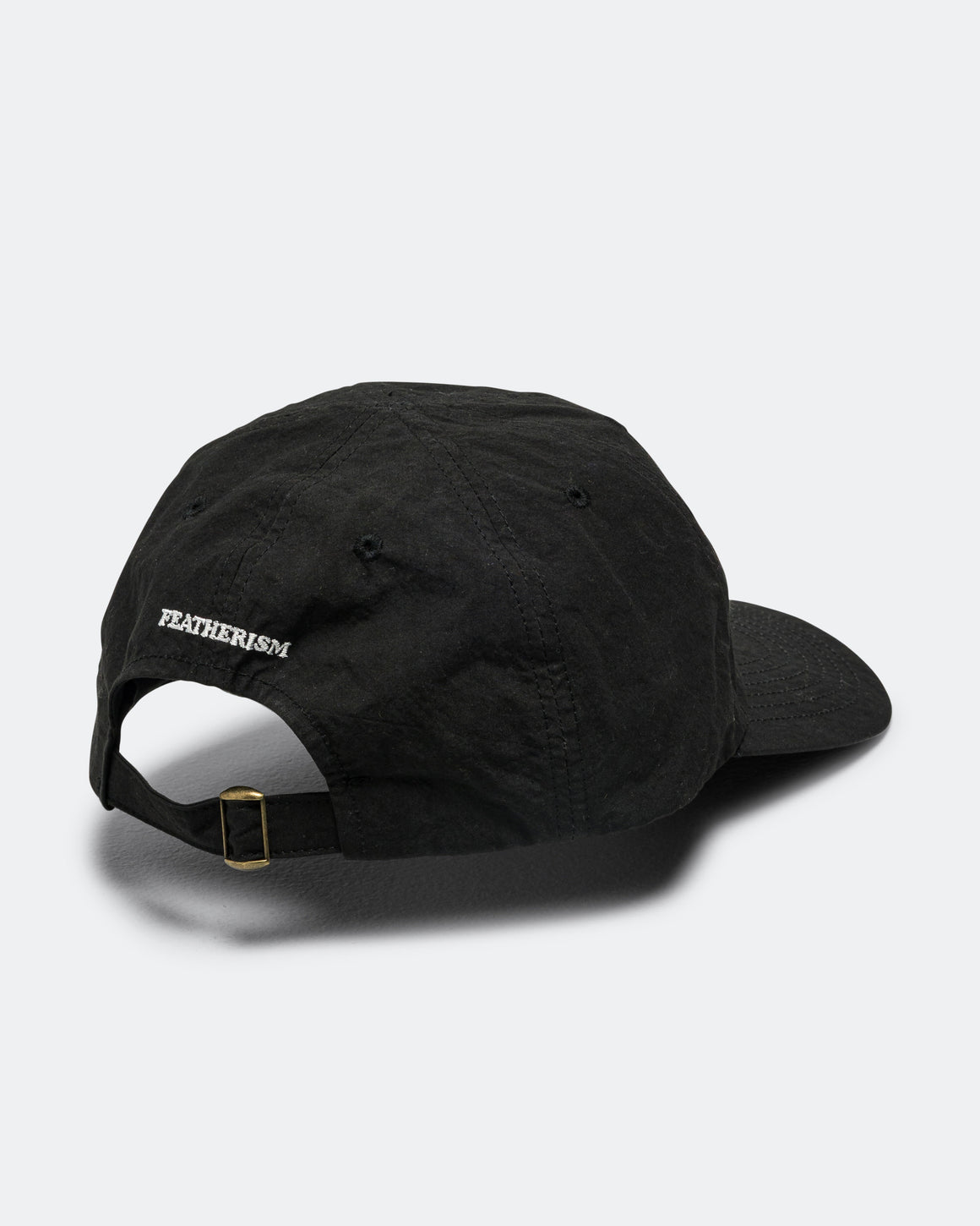 Found Feather - 6 Panel Strap Back Cap - Black - UP THERE