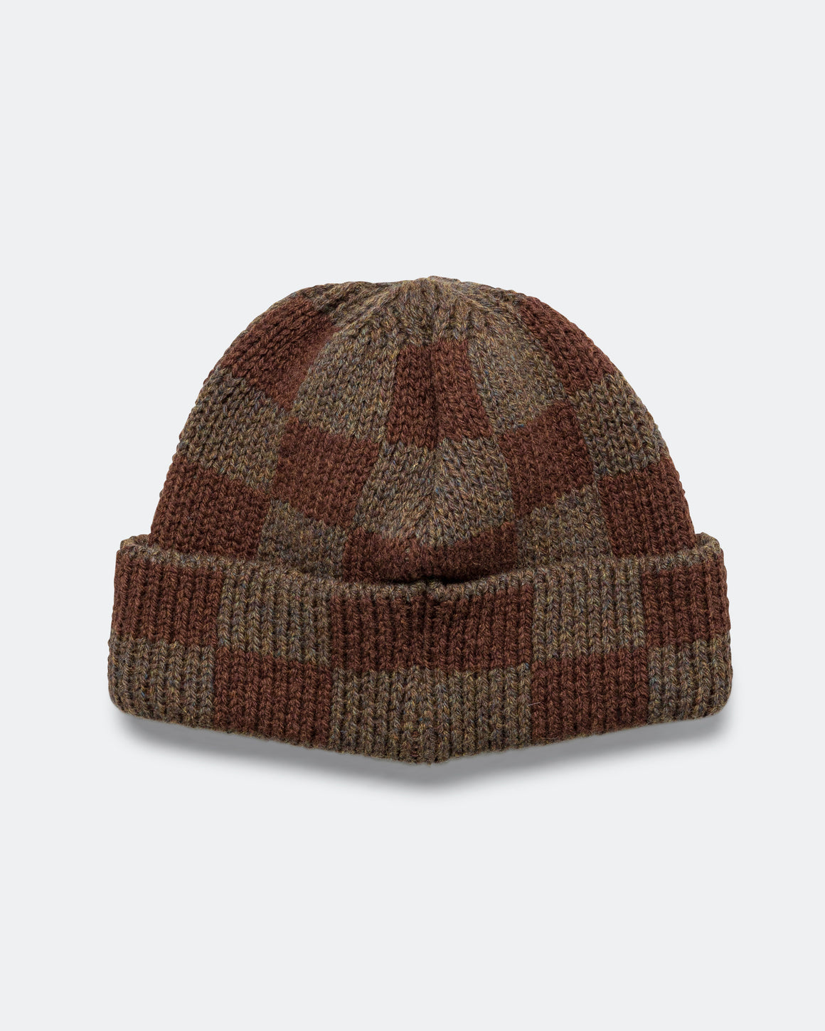 Found Feather - Checker Beanie Donegal Wool - Brown - UP THERE