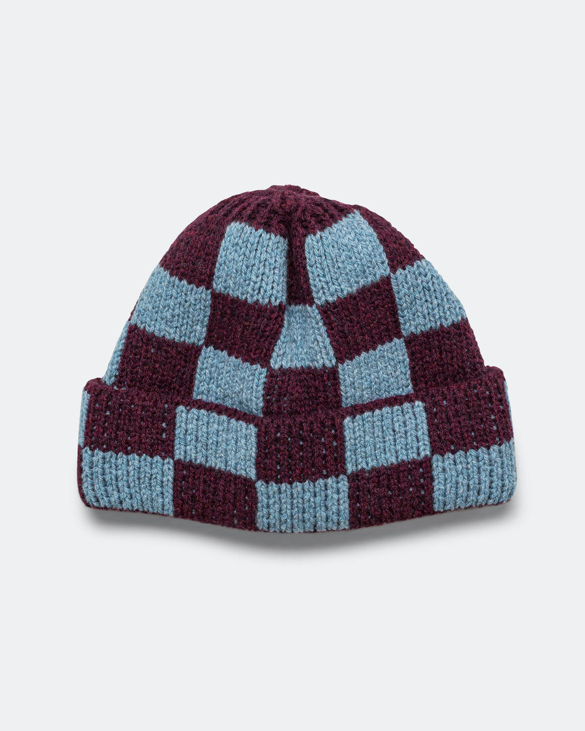 Found Feather - Checker Beanie Donegal Wool - Raspberry - UP THERE