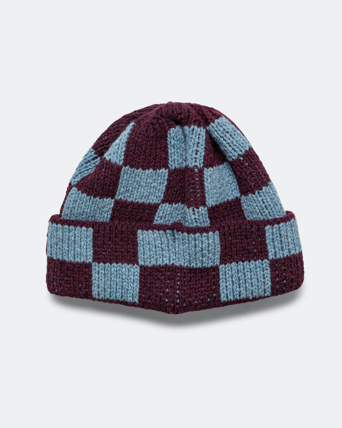 Found Feather - Checker Beanie Donegal Wool - Raspberry - UP THERE