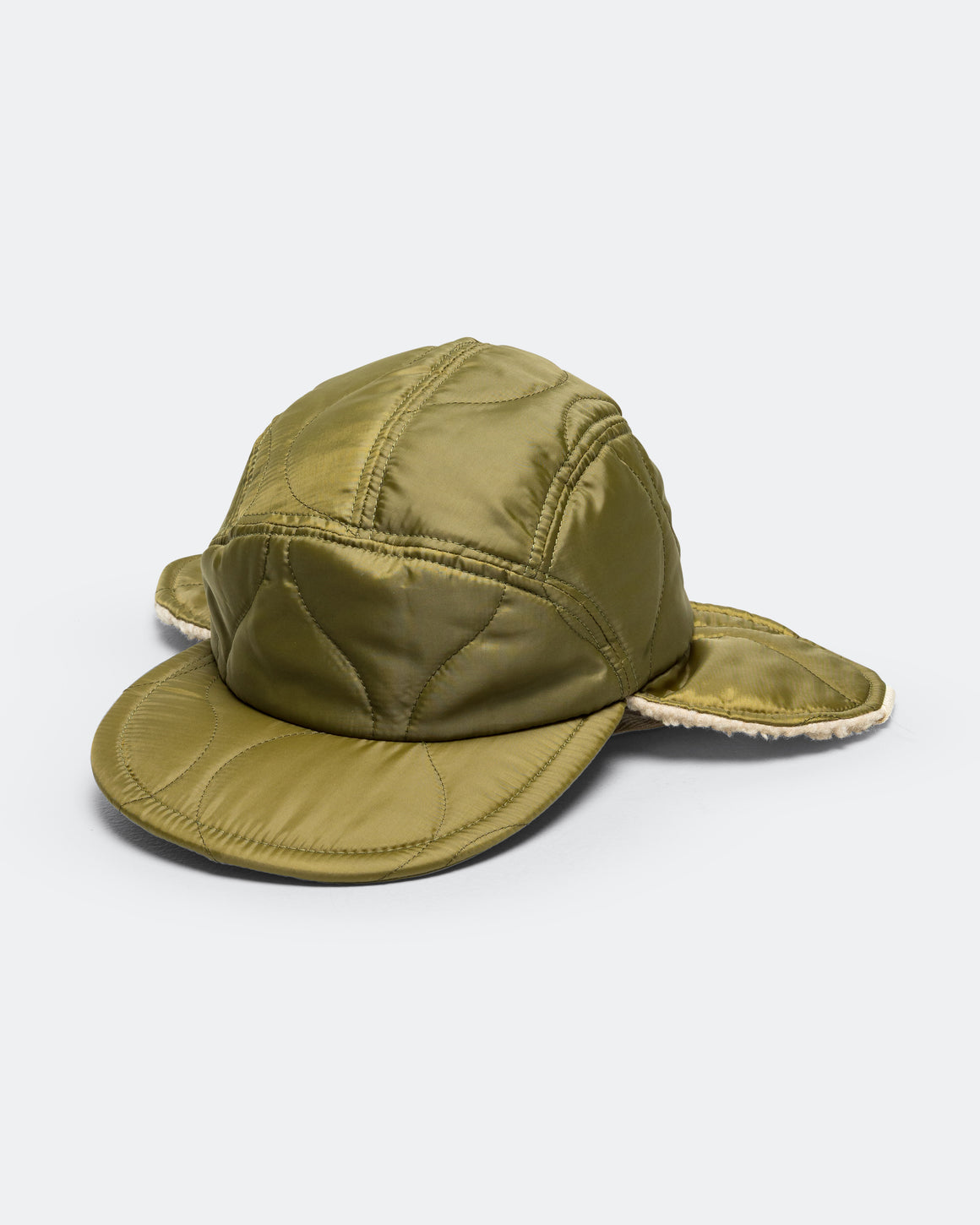 Found Feather - Halfmoon Cap w/ Ears - Green - UP THERE