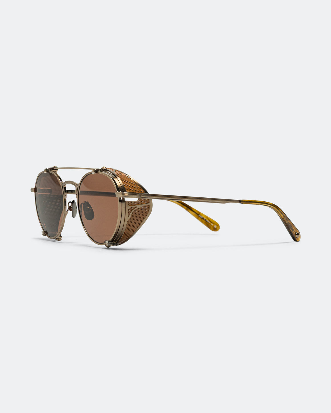 Garrett Leight - Ocampo Sun 49 - Antique Gold-Elixir/Semi-Flat Oak - UP THERE