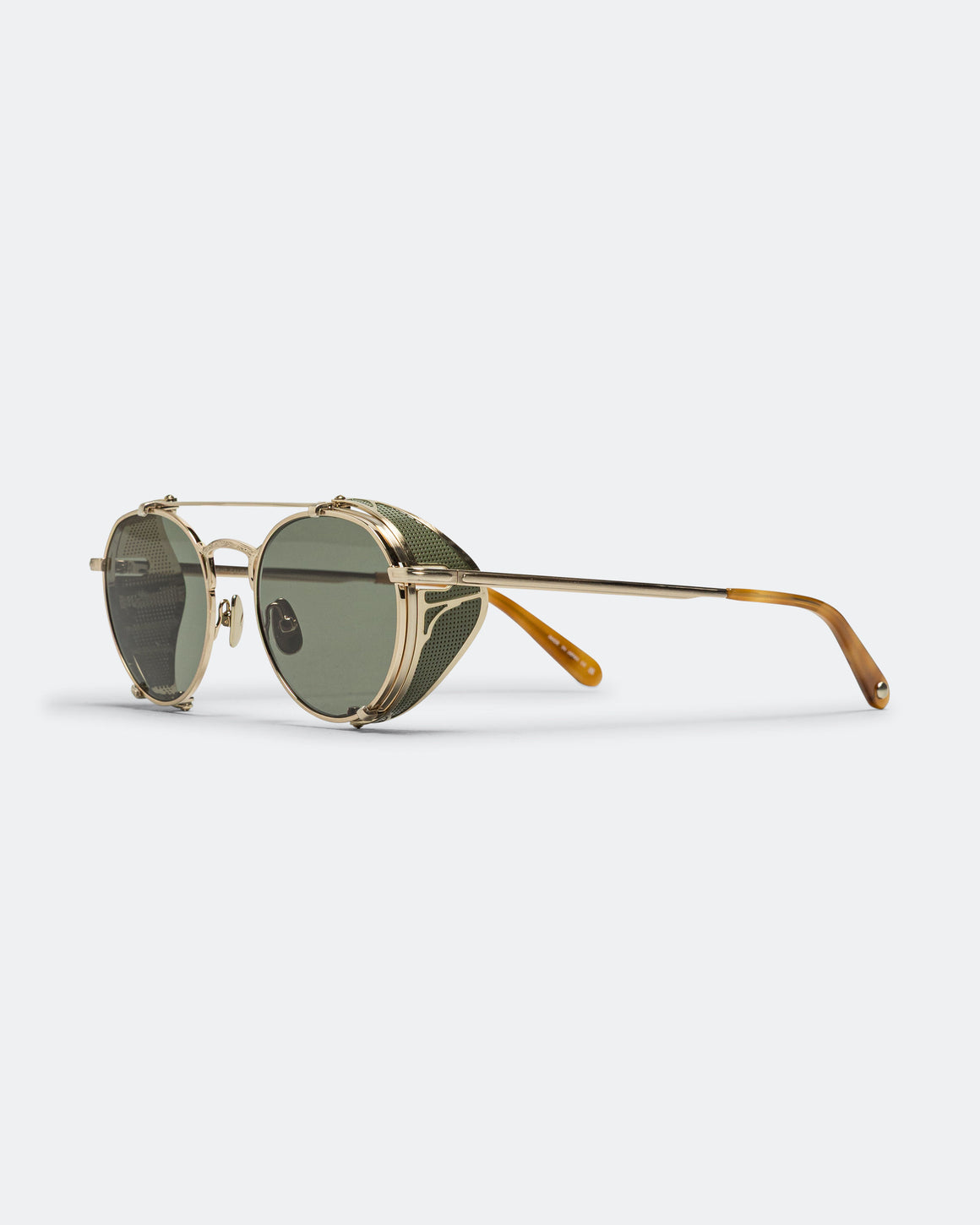 Garrett Leight - Ocampo Sun 49 - Brushed Gold-Ember Tortoise/Semi-Flat Green - UP THERE