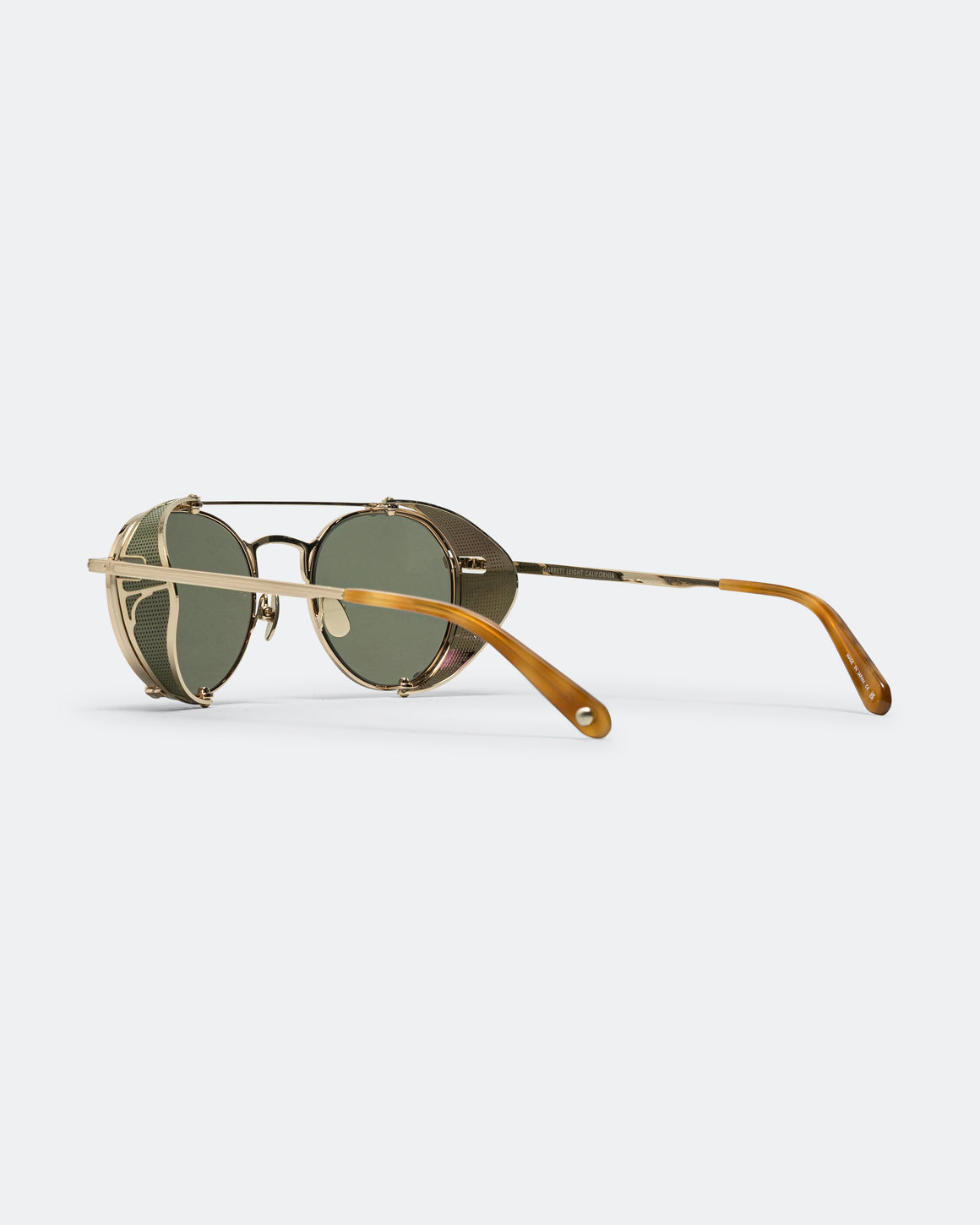 Garrett Leight - Ocampo Sun 49 - Brushed Gold-Ember Tortoise/Semi-Flat Green - UP THERE