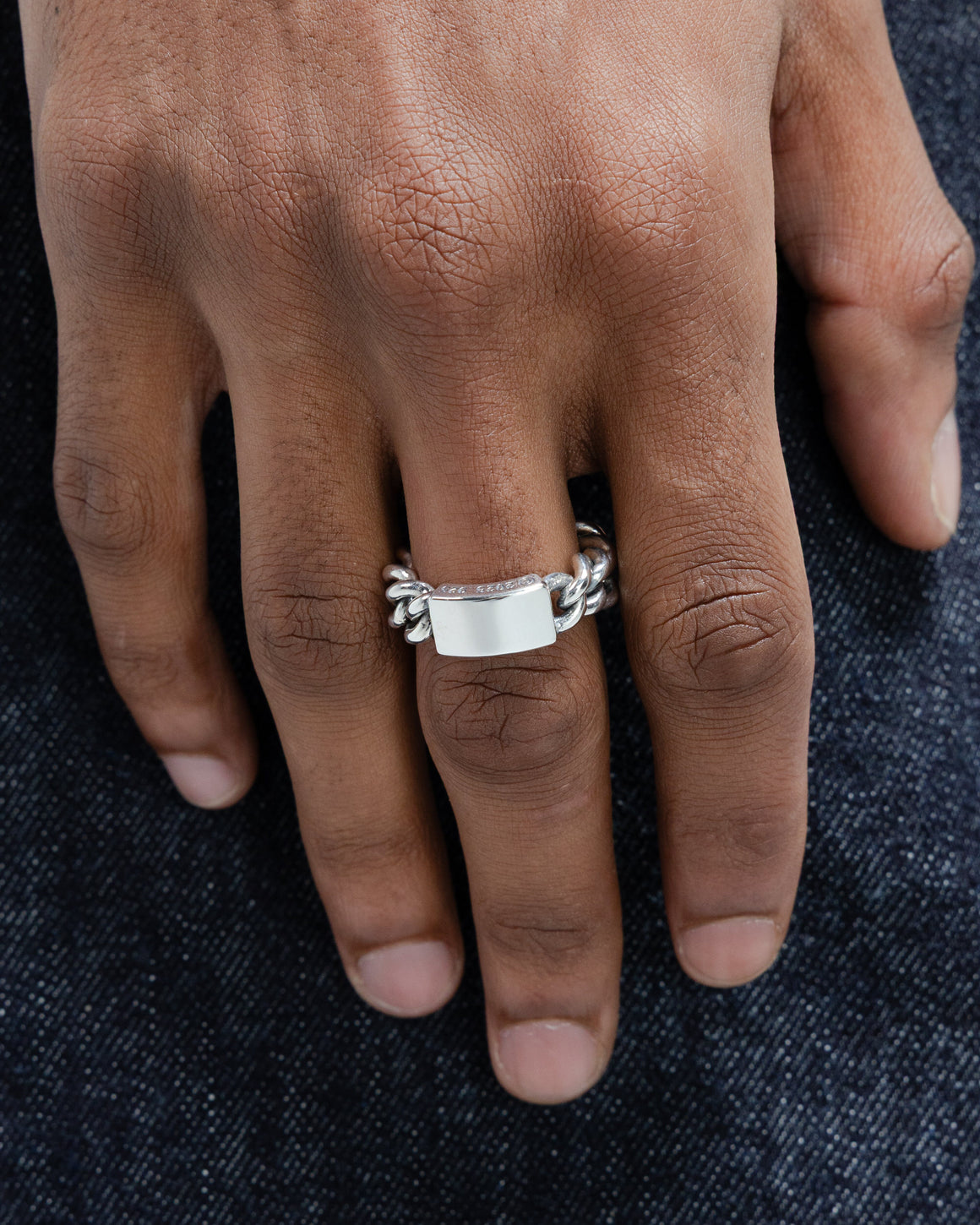 Good Art Hlywd - Curb Chain ID Ring - Smooth - A - UP THERE