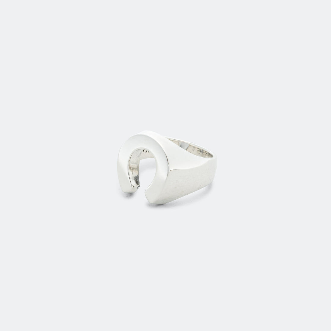 Horseshoe Ring Smooth - AA - 925 Silver