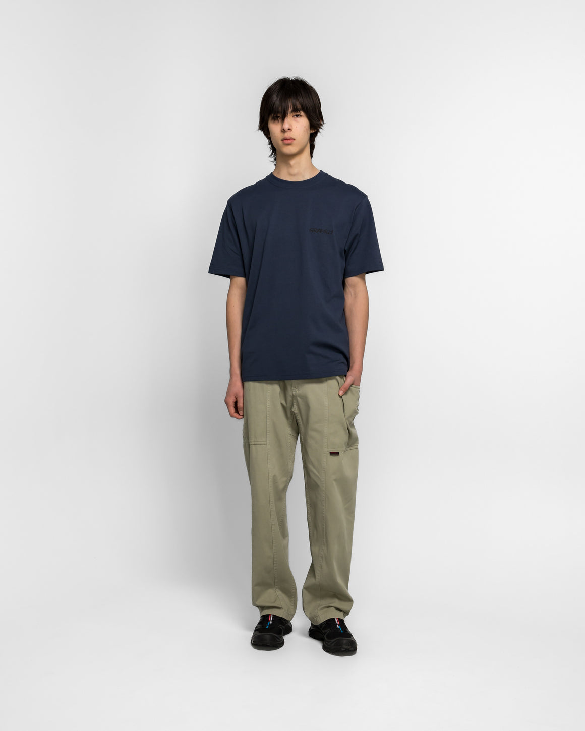 Gramicci - Bass Tee - Navy - UP THERE