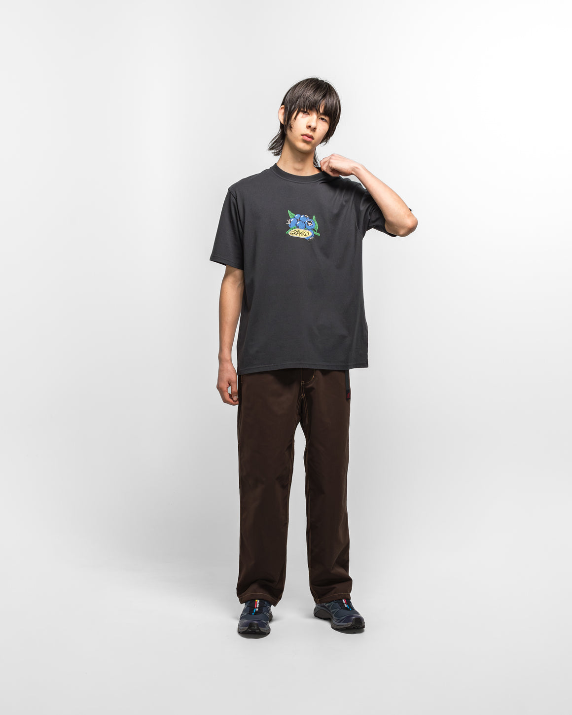Gramicci - Blueberry Tee - Vintage Black - UP THERE