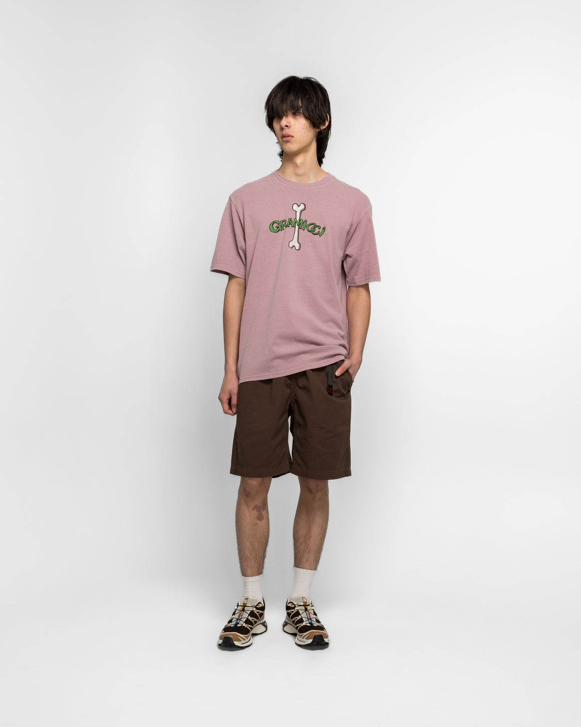 Gramicci - Bone Tee Pigment Dyed - Lilac Pigment - UP THERE