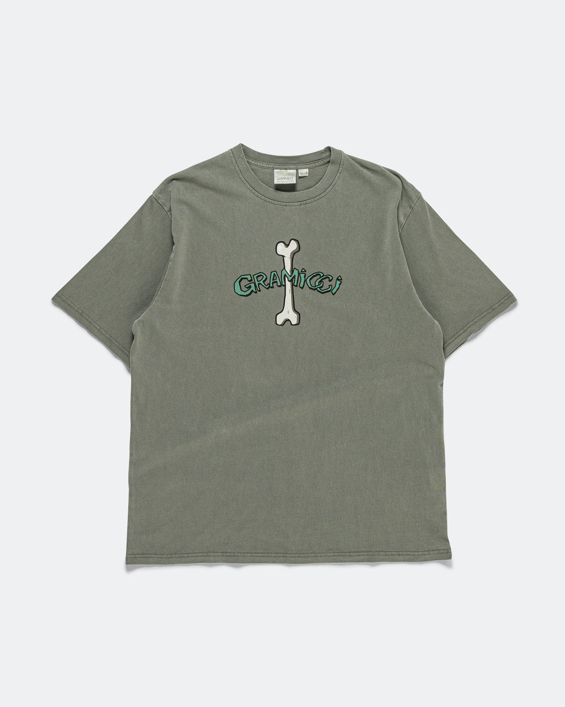 Gramicci - Bone Tee Pigment Dyed - Sage Pigment - UP THERE