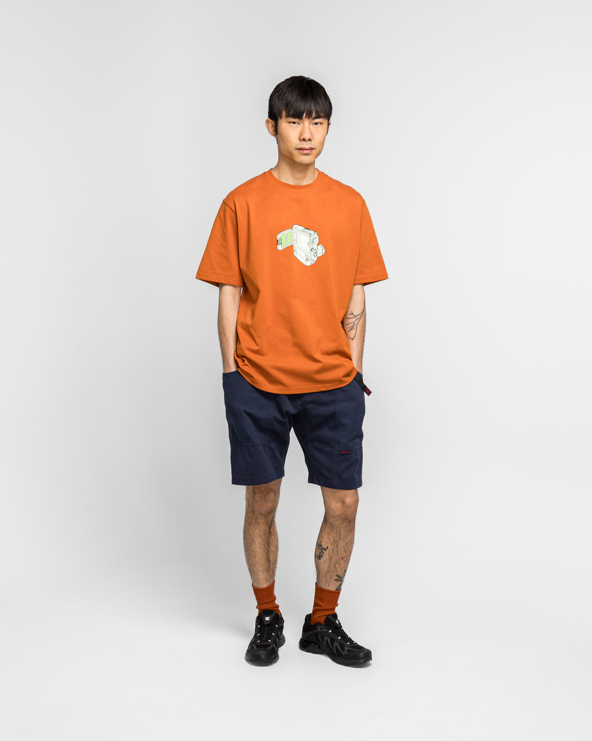 Gramicci - Camcorder Tee - Burnt Orange - UP THERE