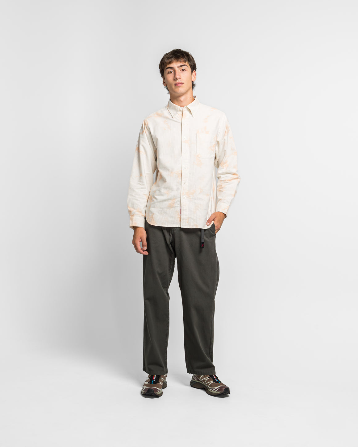 Gramicci - Classic Oxford Bleached Shirt - Stripe - UP THERE