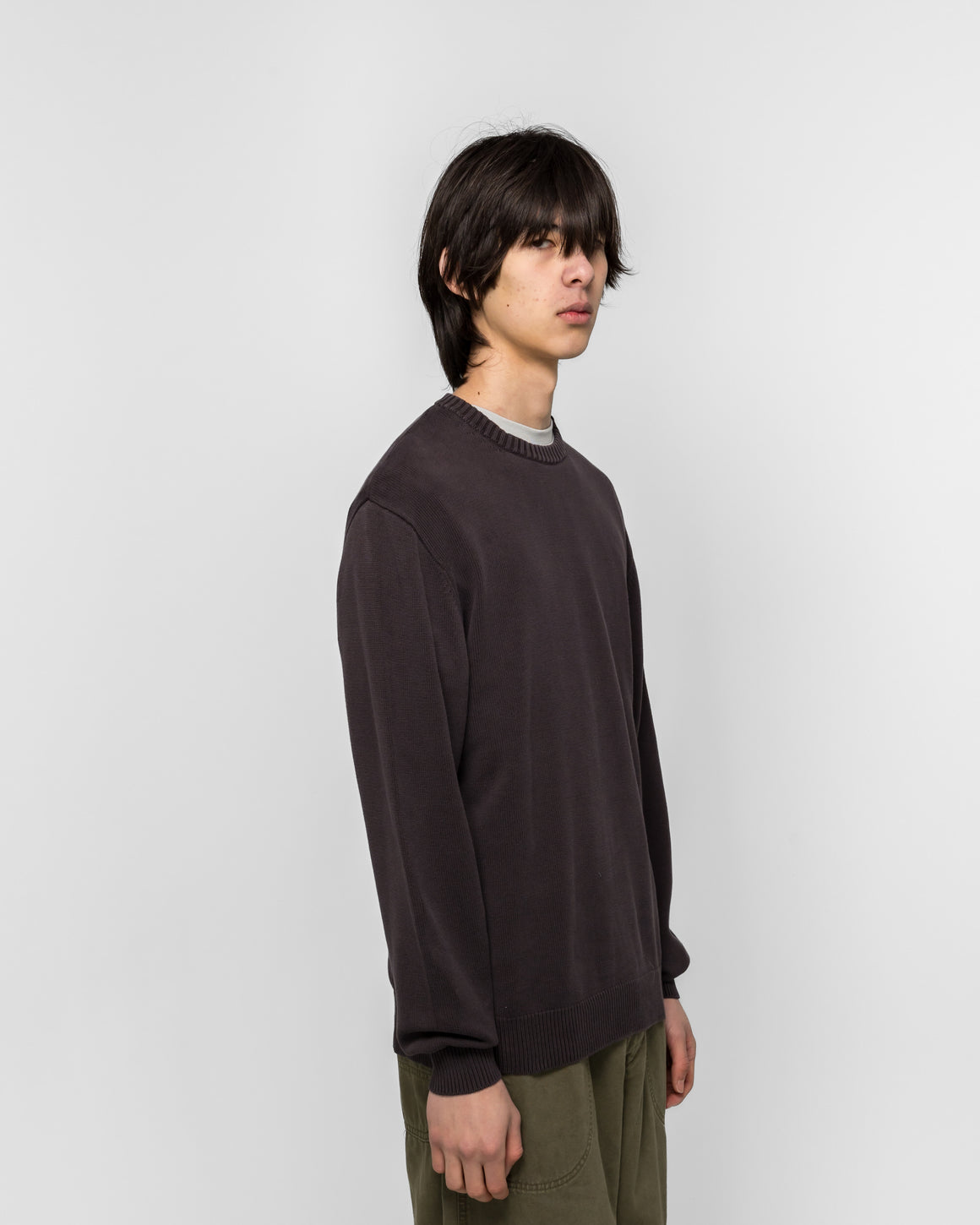 Gramicci - Cotton Knit Crew - Charcoal - UP THERE