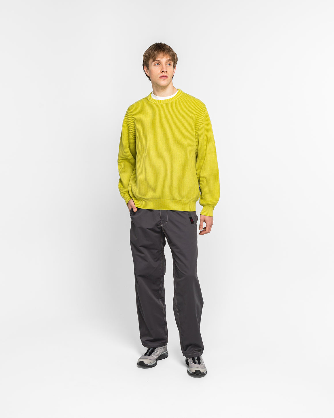 Gramicci - Cotton Knit Sweater - Mist Green - UP THERE