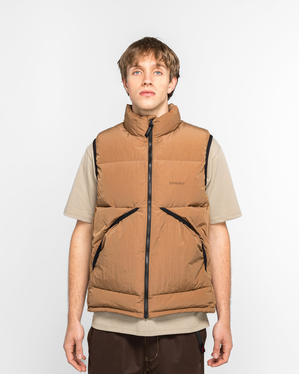 Gramicci - Down Puffer Vest - Brown - UP THERE