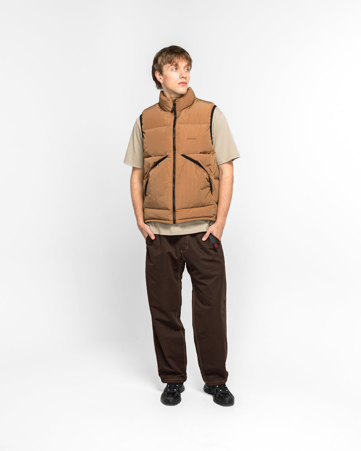 Gramicci - Down Puffer Vest - Brown - UP THERE