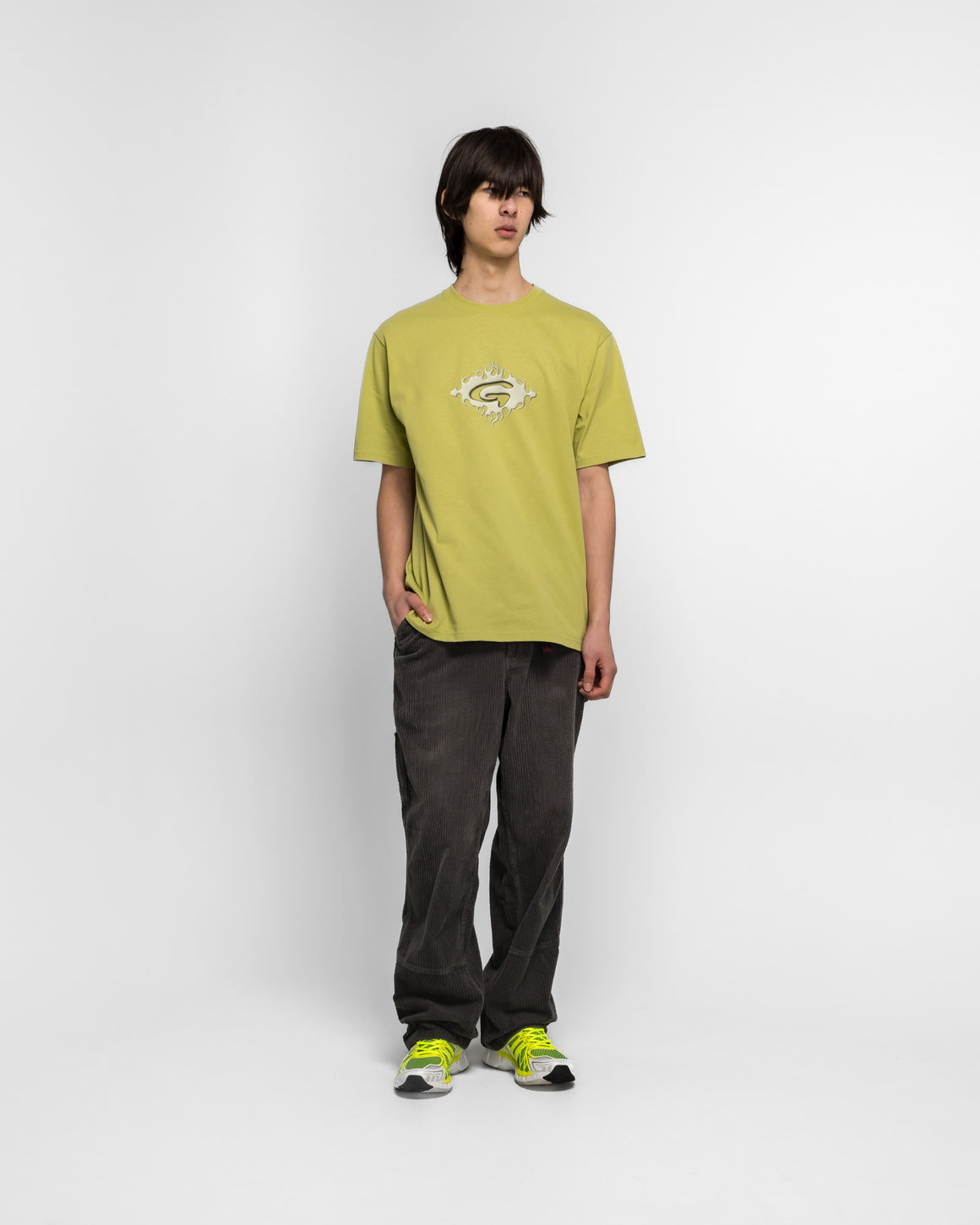 Gramicci - Flames Tee - Sweet Pea - UP THERE