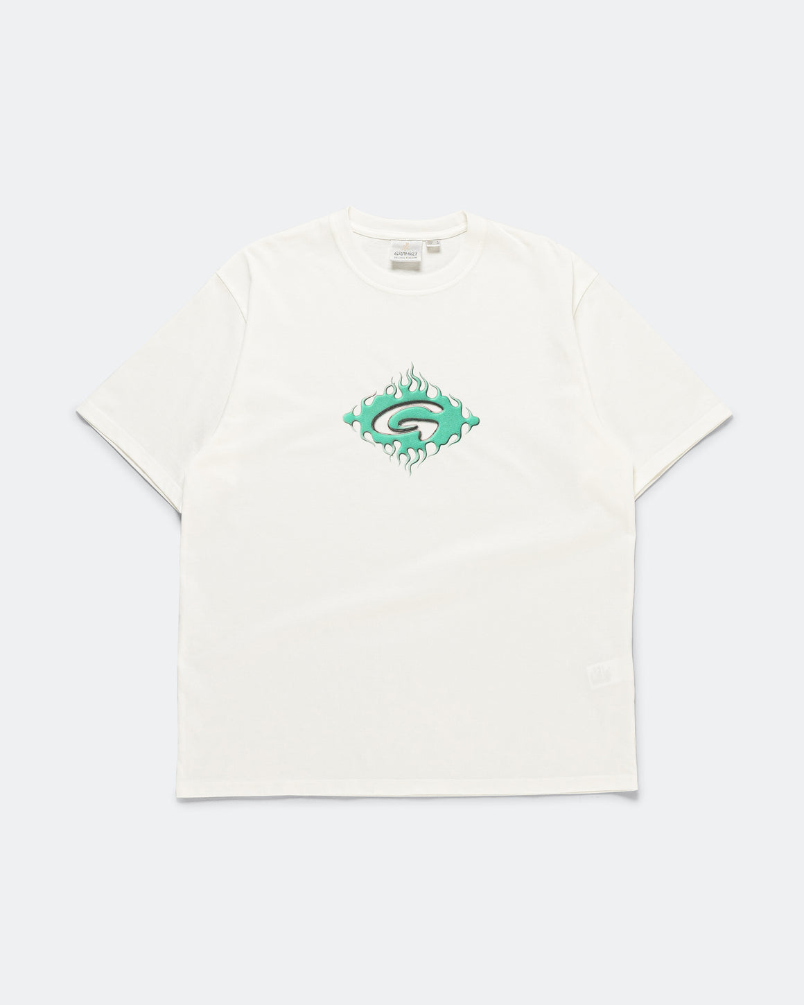Gramicci - Flames Tee - White - UP THERE