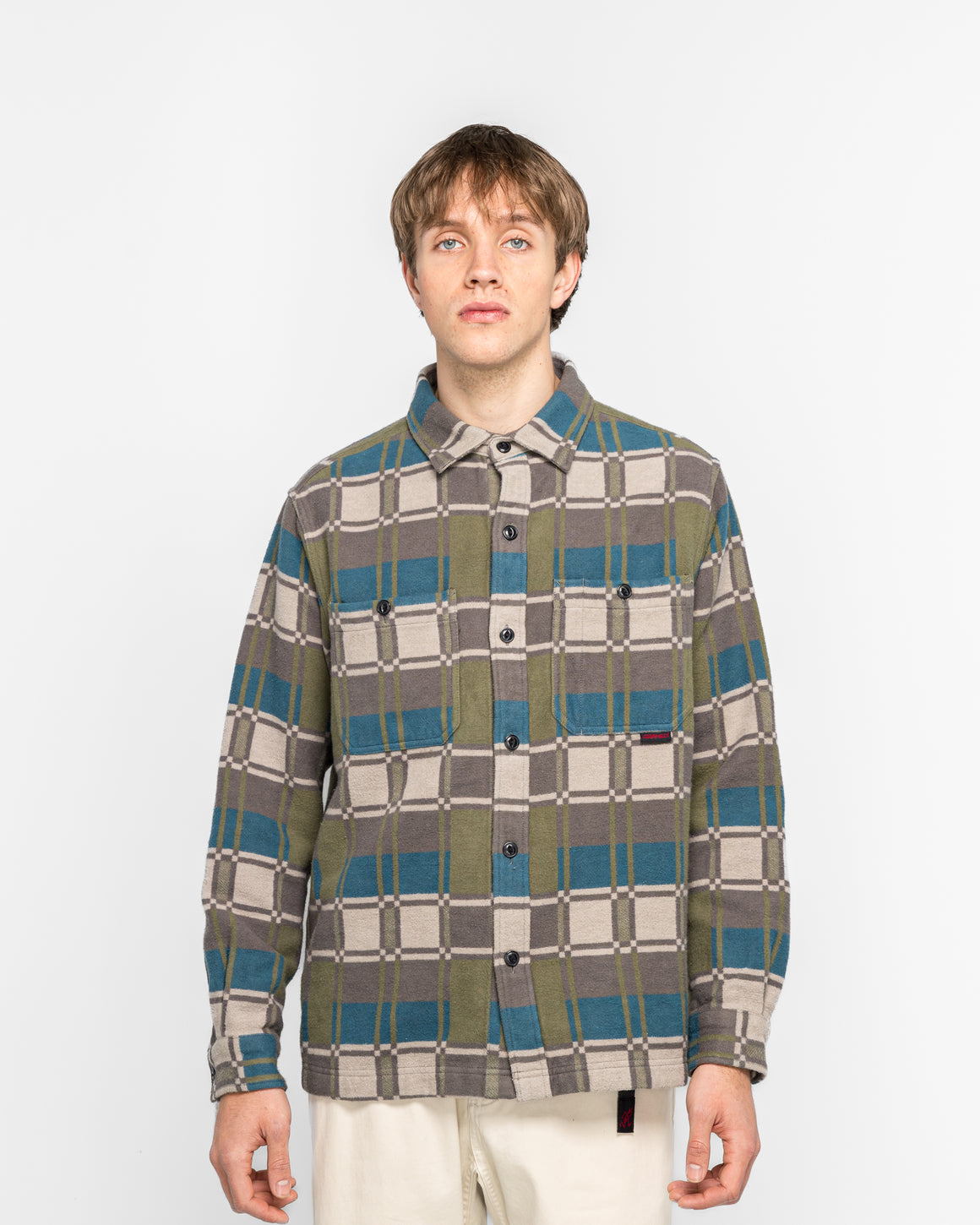 Gramicci - Flannel Anthony Shirt - Silver Check - UP THERE