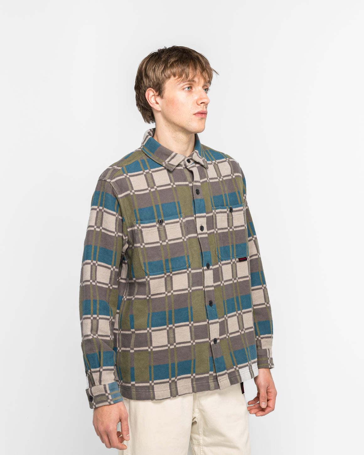 Gramicci - Flannel Anthony Shirt - Silver Check - UP THERE
