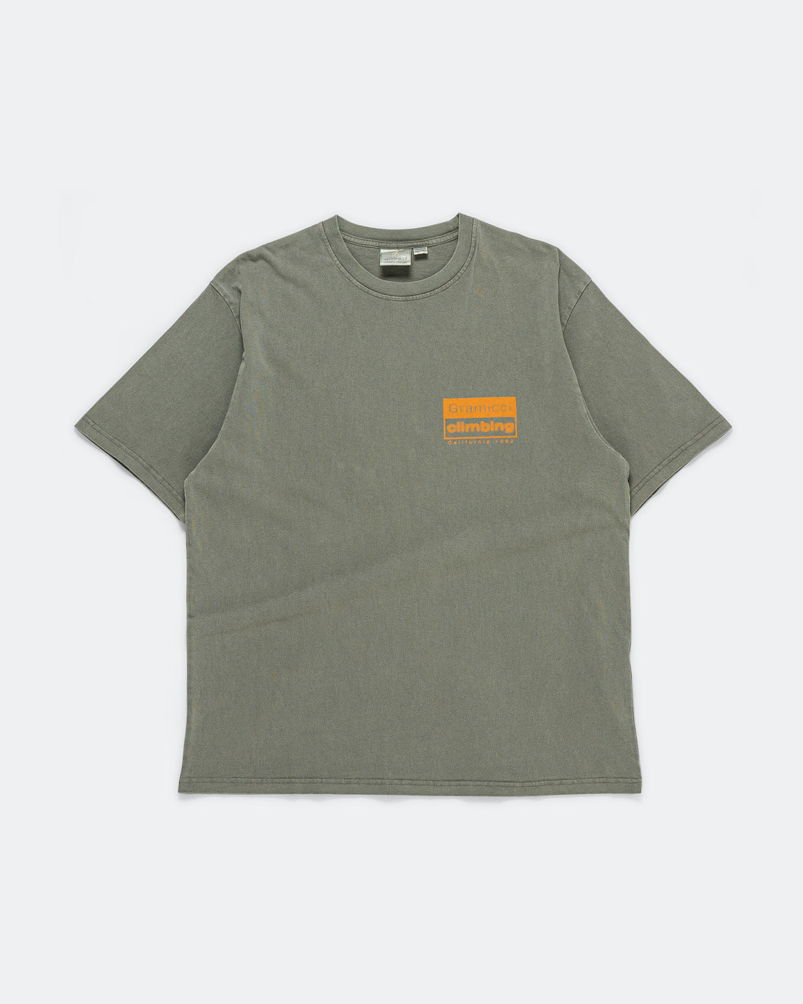 Gramicci - Gramicci Climbing Tee Pigment Dyed - Sage Pigment - UP THERE
