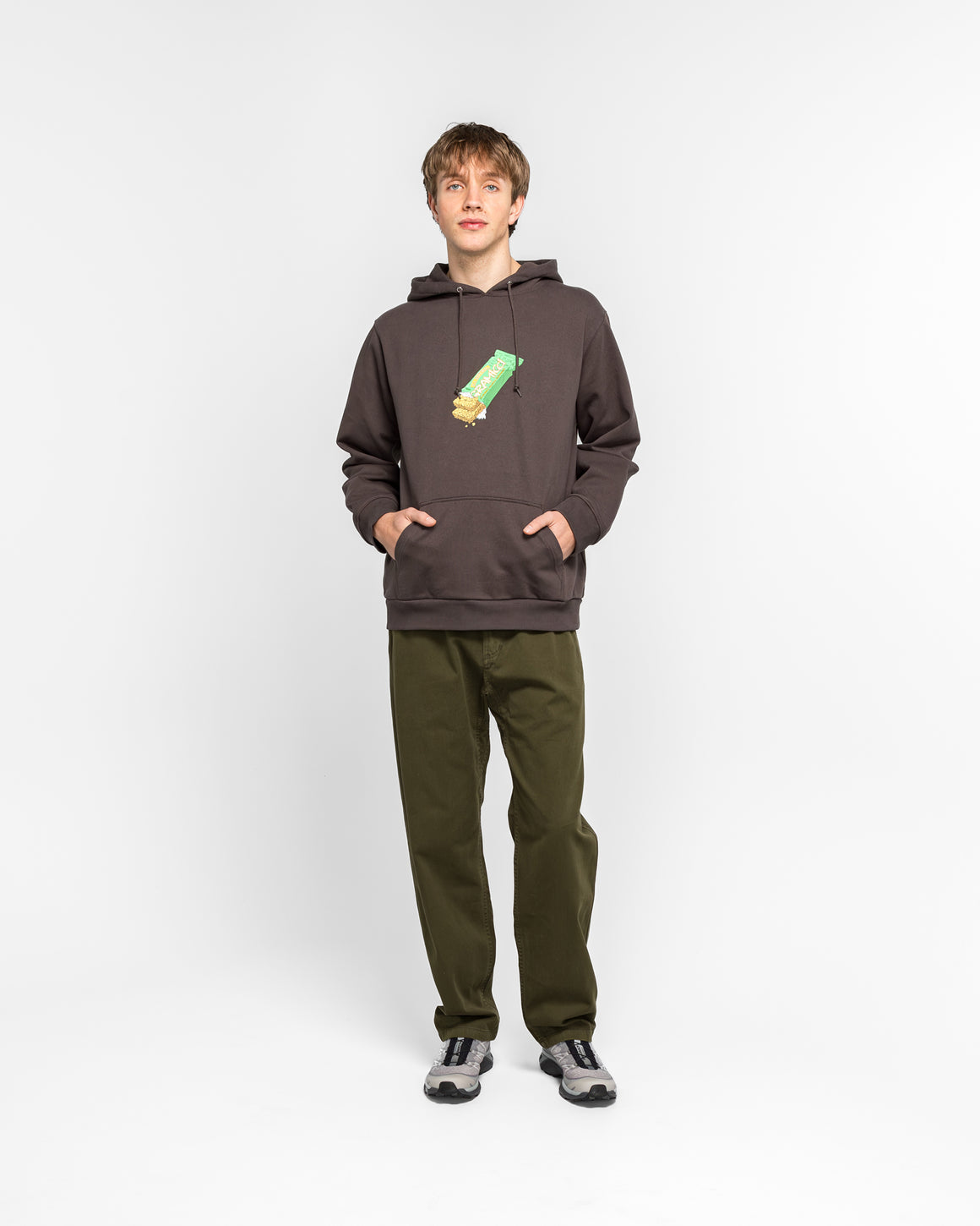 Gramicci - Granola Hooded Sweatshirt - Deep Brown - UP THERE
