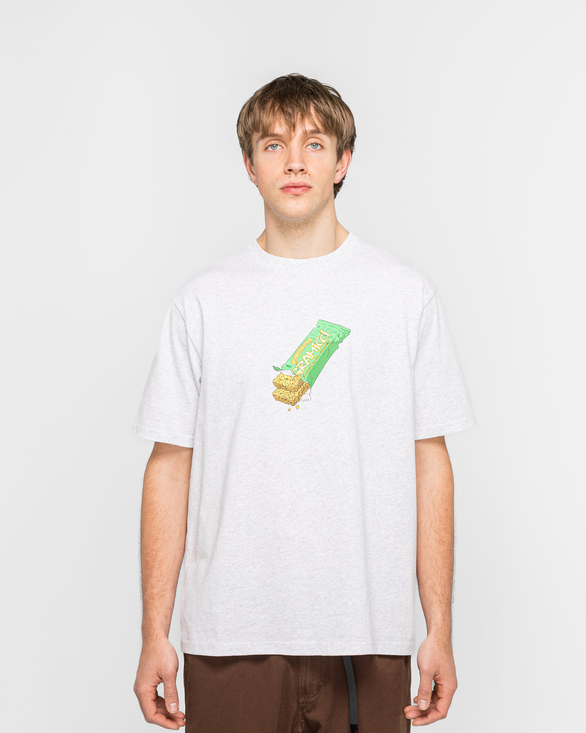 Gramicci - Granola Tee - Heather Ash - UP THERE