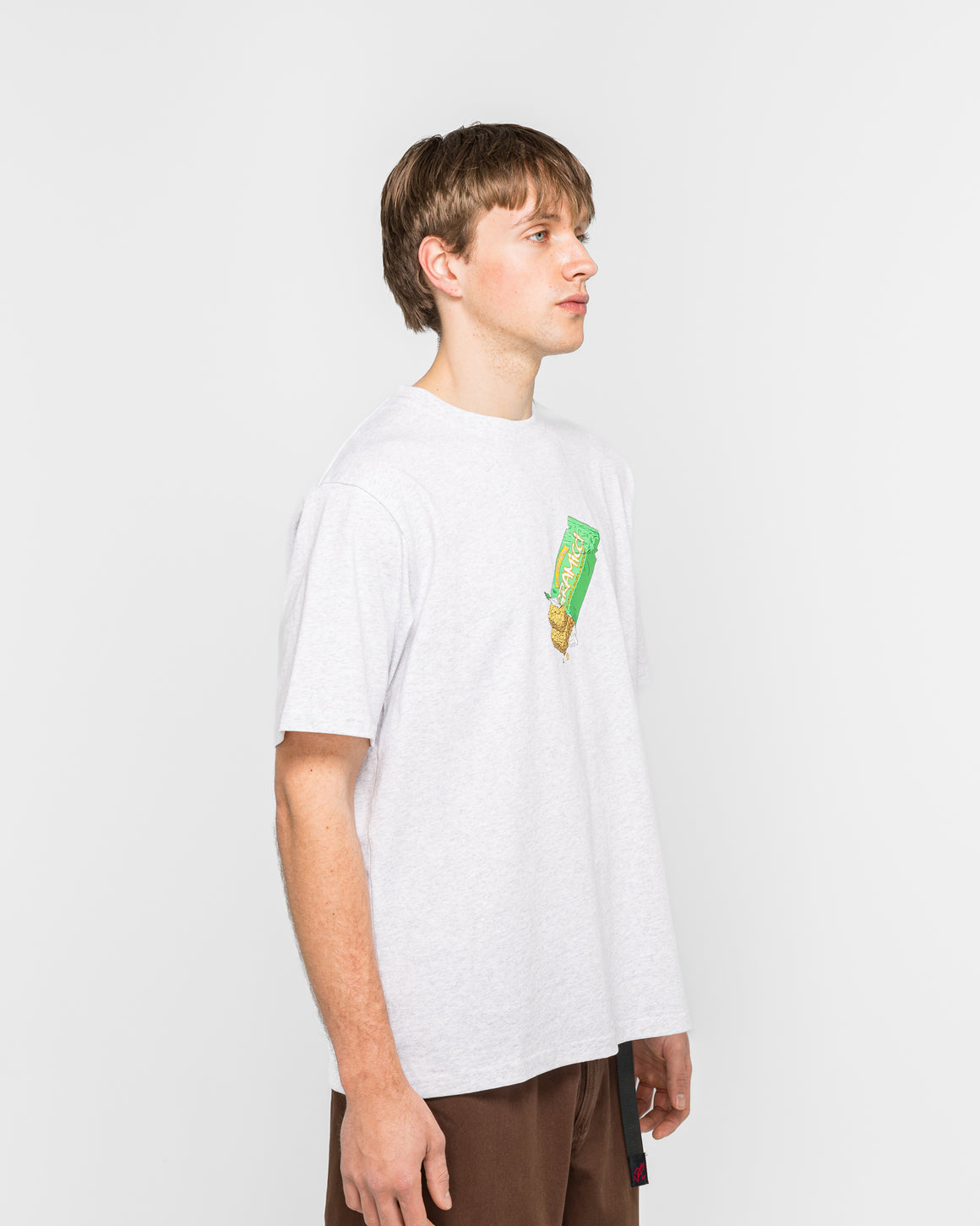 Gramicci - Granola Tee - Heather Ash - UP THERE