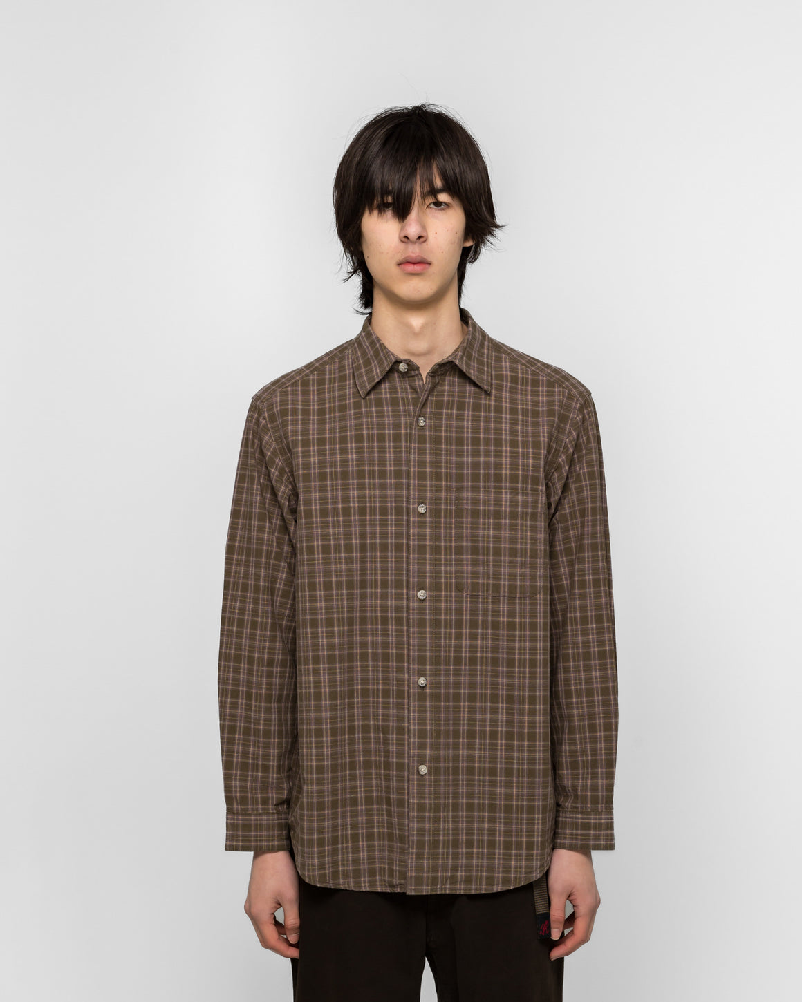 Gramicci - Heavy Weight Checkered Shirt - Violet - UP THERE