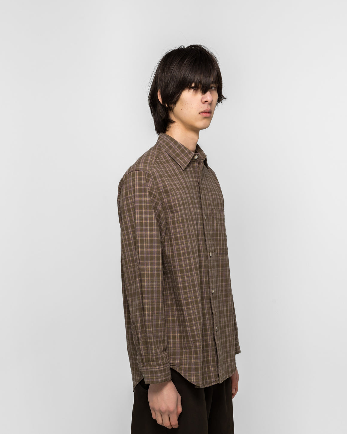 Gramicci - Heavy Weight Checkered Shirt - Violet - UP THERE