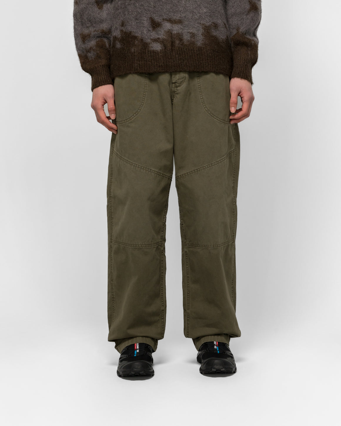 Gramicci - Hemp Canvas Double Knee Pant - Burnt Olive Pigment - UP THERE