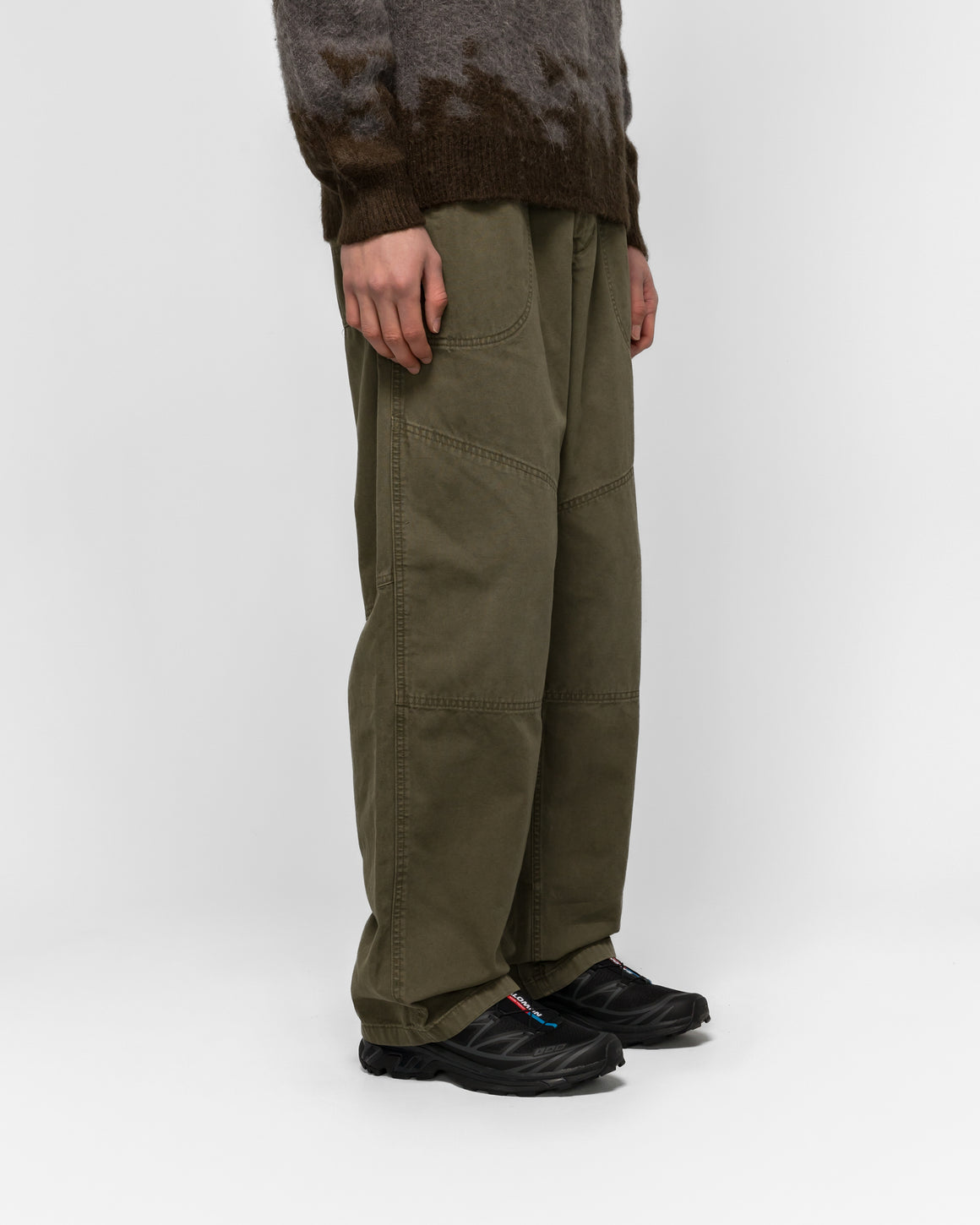 Gramicci - Hemp Canvas Double Knee Pant - Burnt Olive Pigment - UP THERE