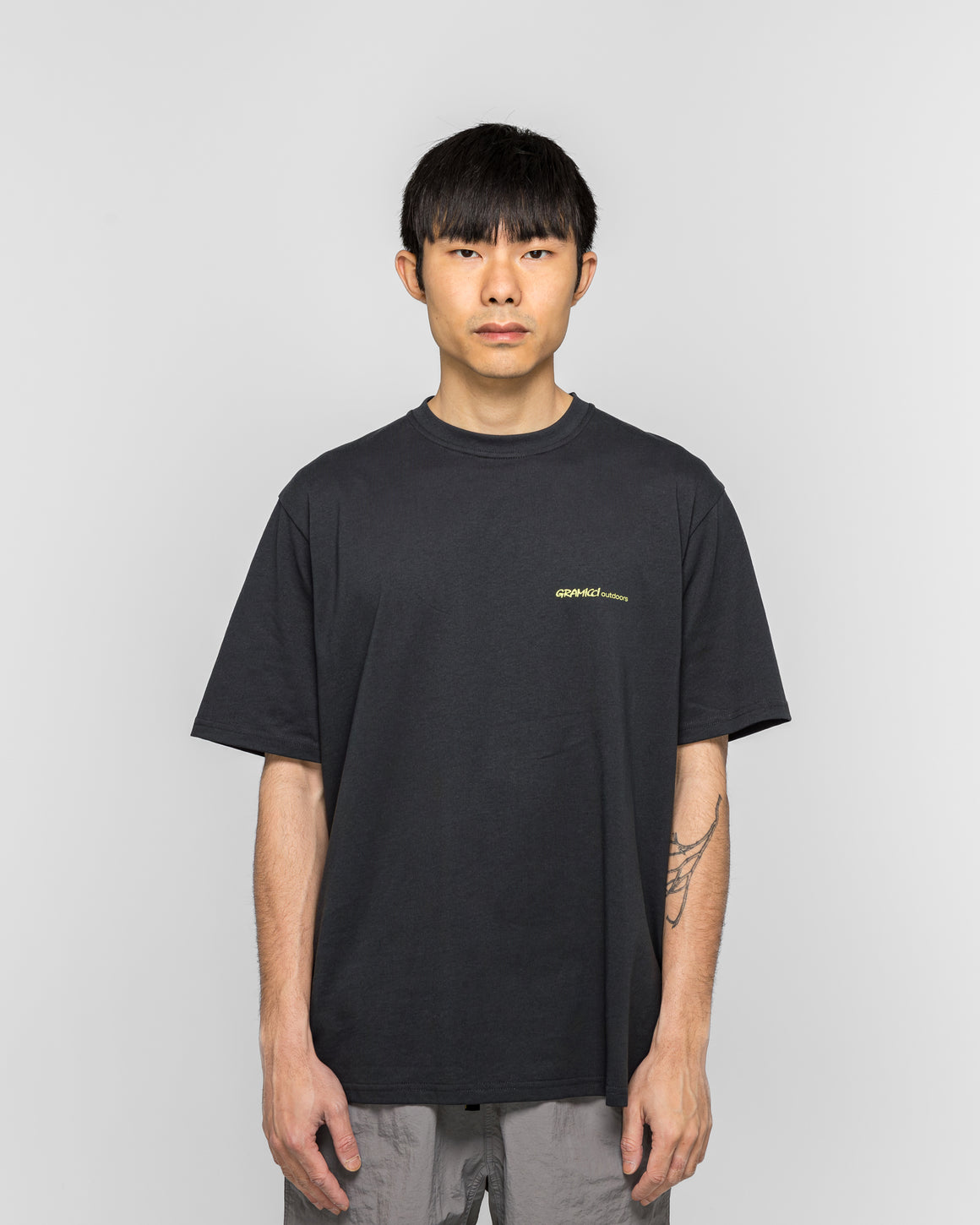 Gramicci - Hurricane Tee - Vintage Black - UP THERE