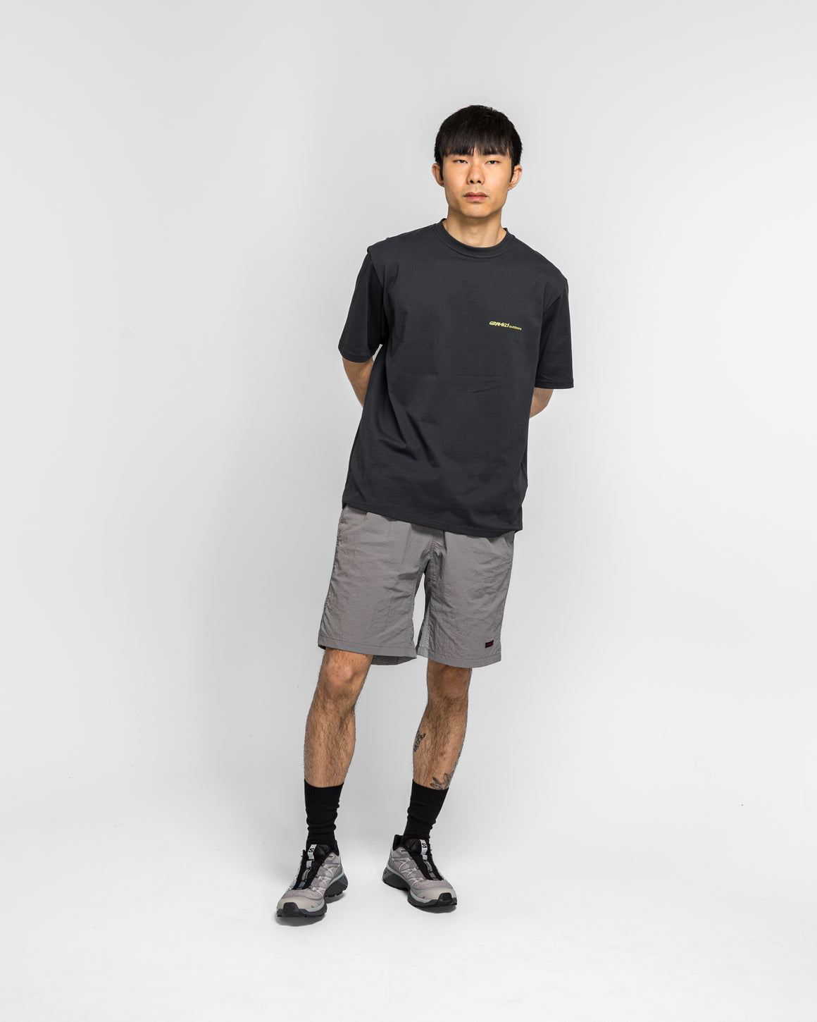 Gramicci - Hurricane Tee - Vintage Black - UP THERE