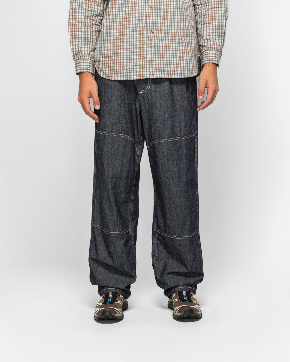 Gramicci - Japanese Chambray Double Knee - Navy - UP THERE