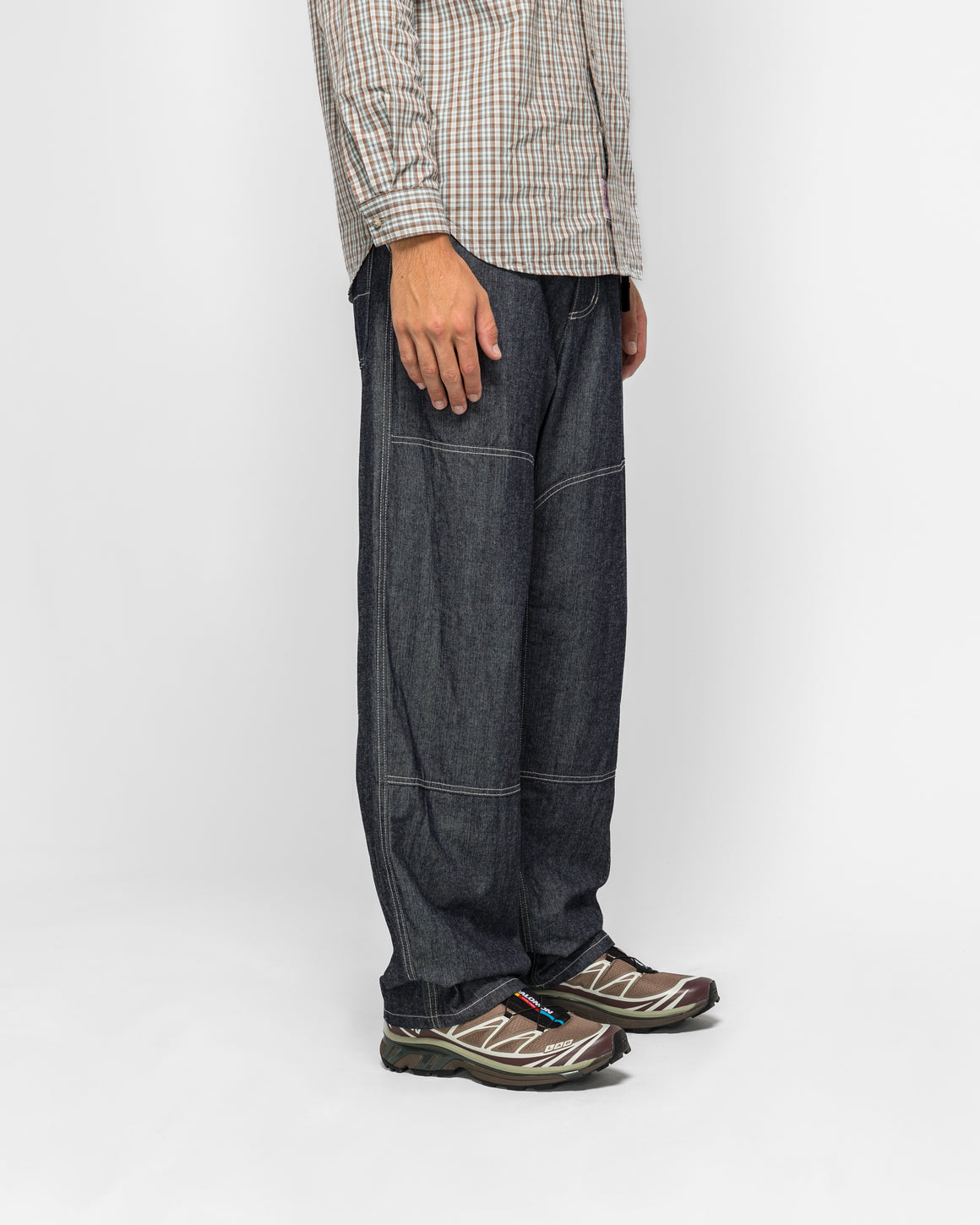 Gramicci - Japanese Chambray Double Knee - Navy - UP THERE