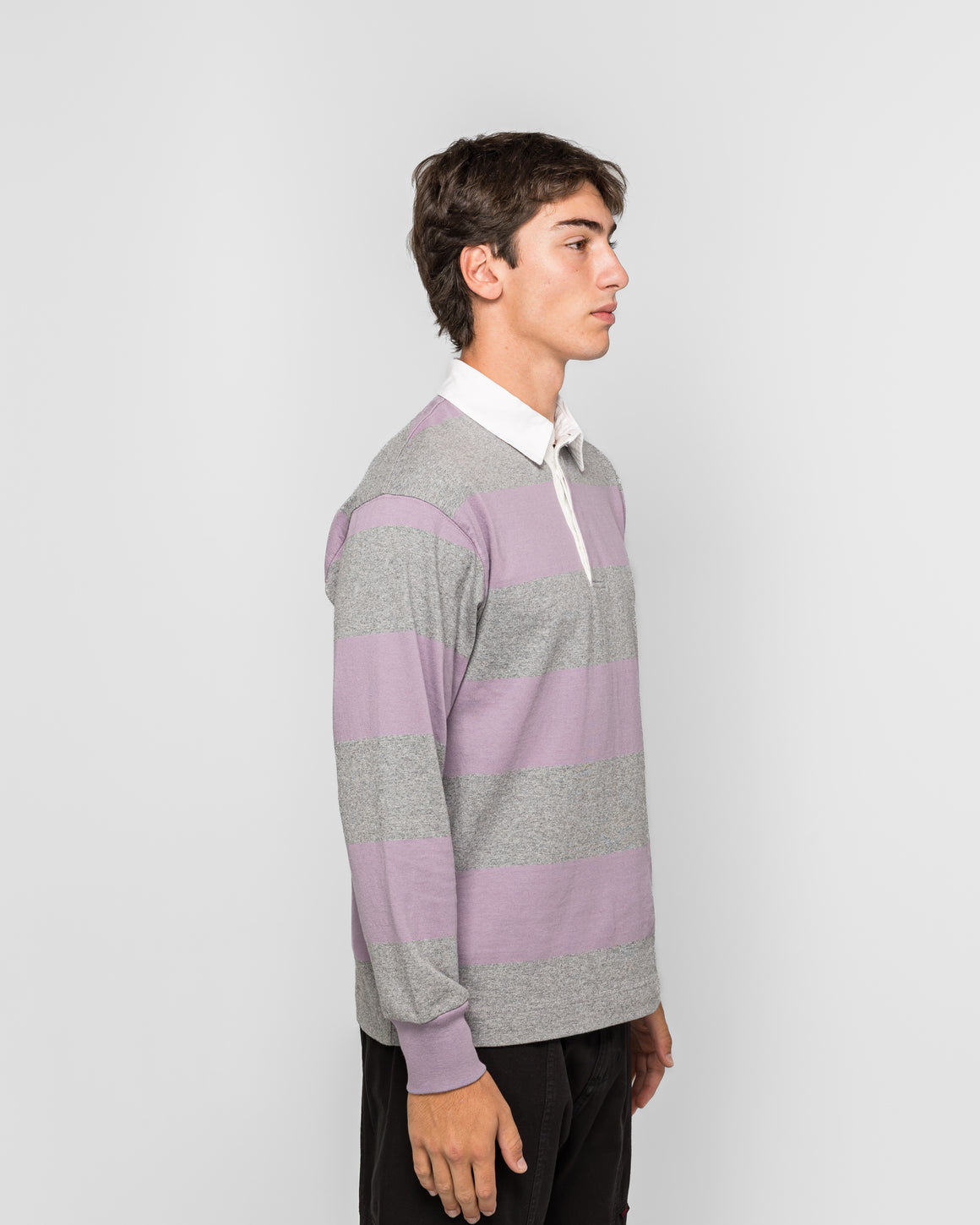 Gramicci - Lagoon Rugby Shirt - Heather/Purple - UP THERE