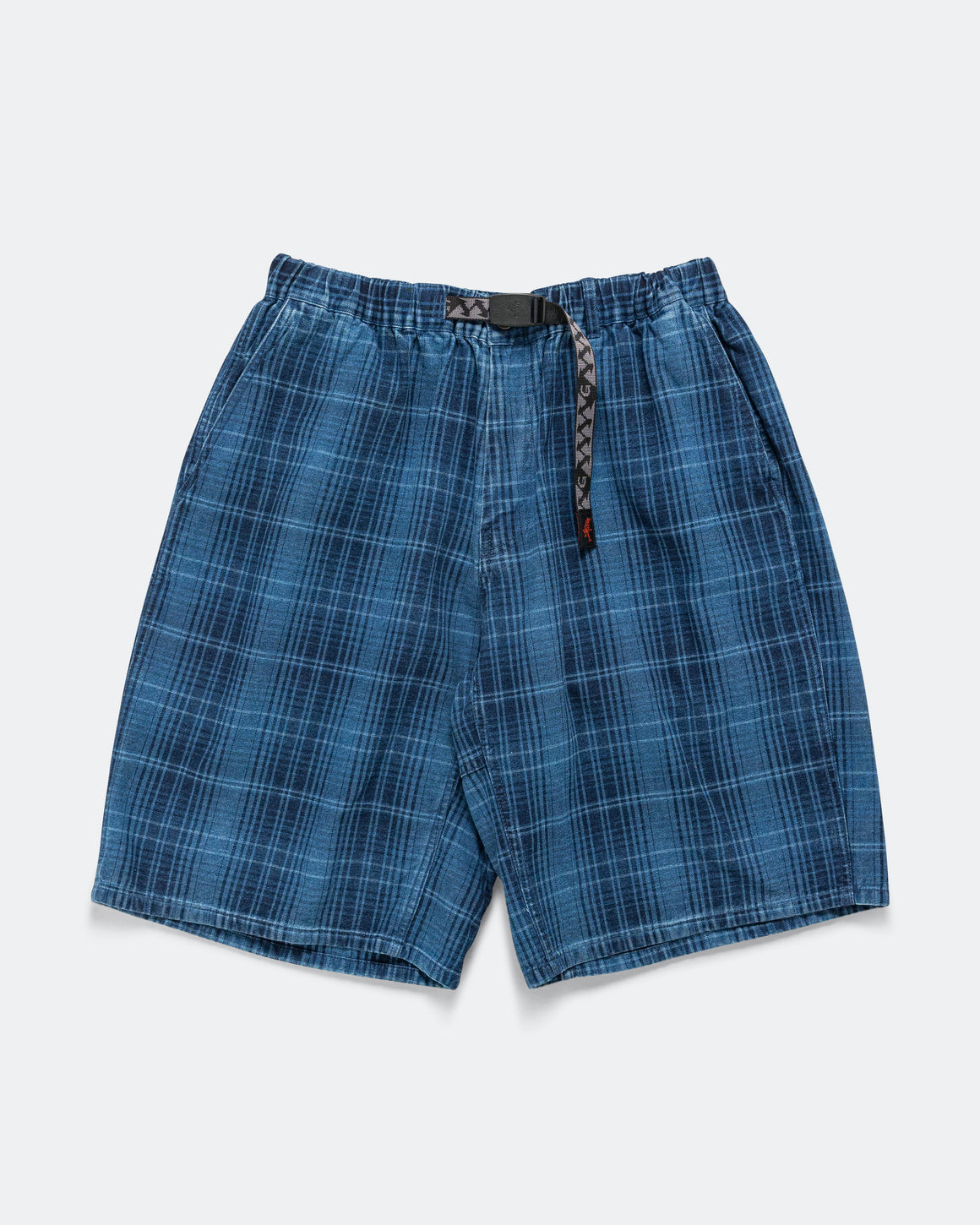 Gramicci - Lagoon Short Denim - Indigo Checkered Plaid - UP THERE