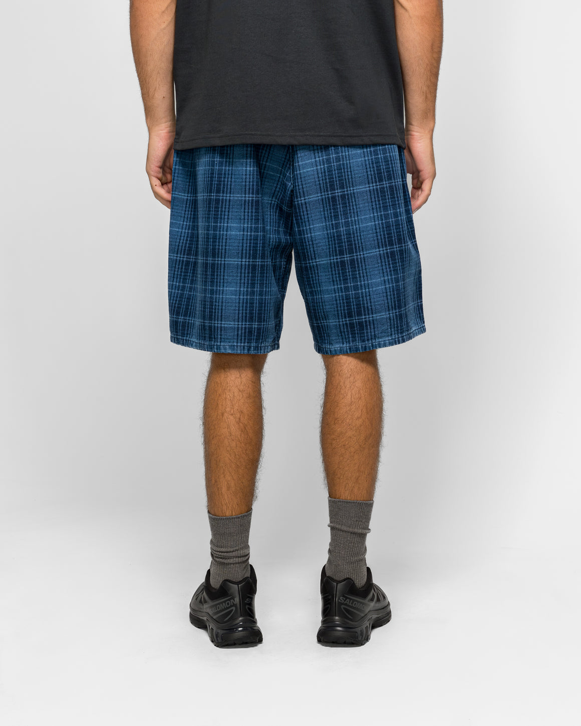 Gramicci - Lagoon Short Denim - Indigo Checkered Plaid - UP THERE