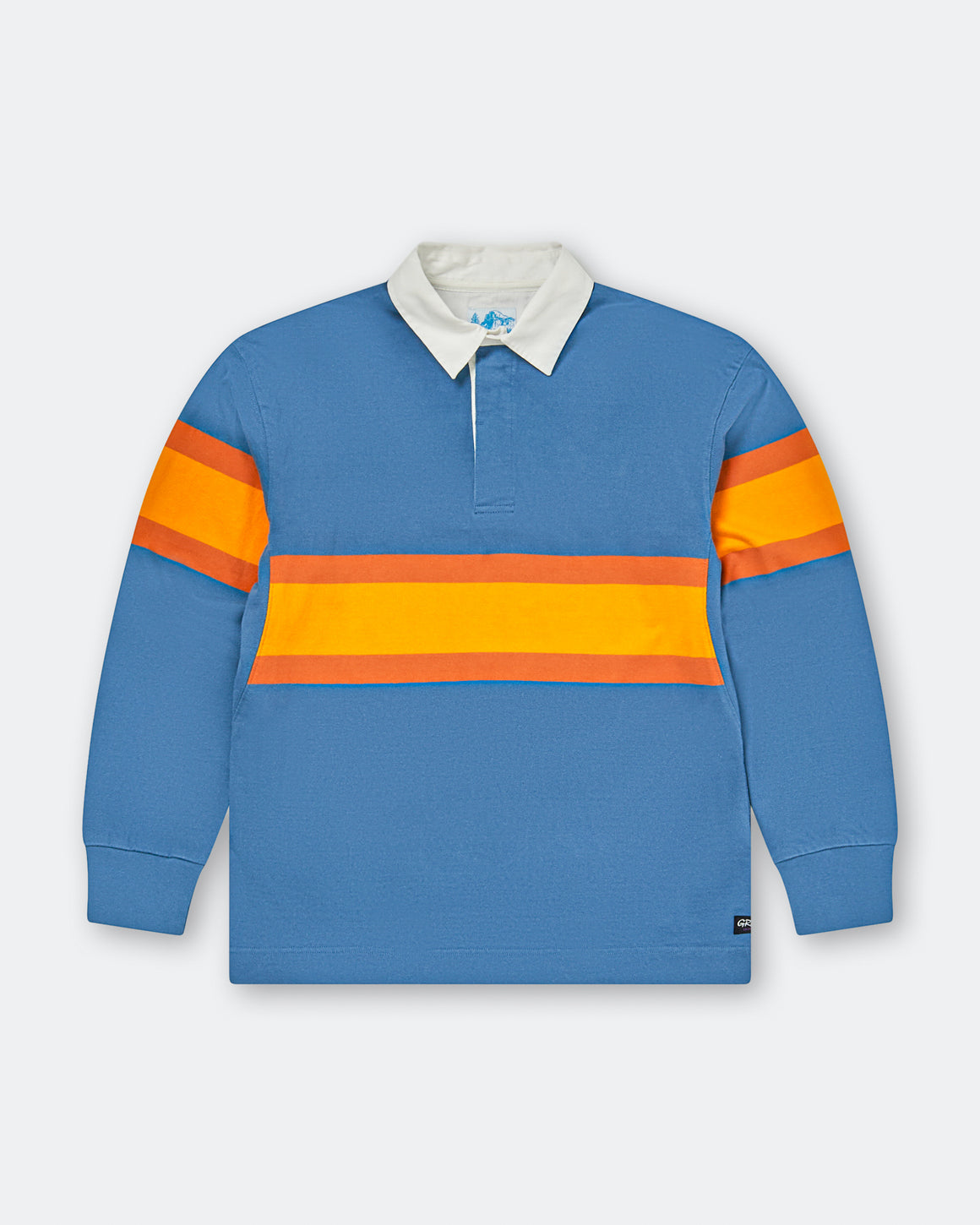Gramicci - Langdon Rugby Shirt - Sky/Apricot - UP THERE