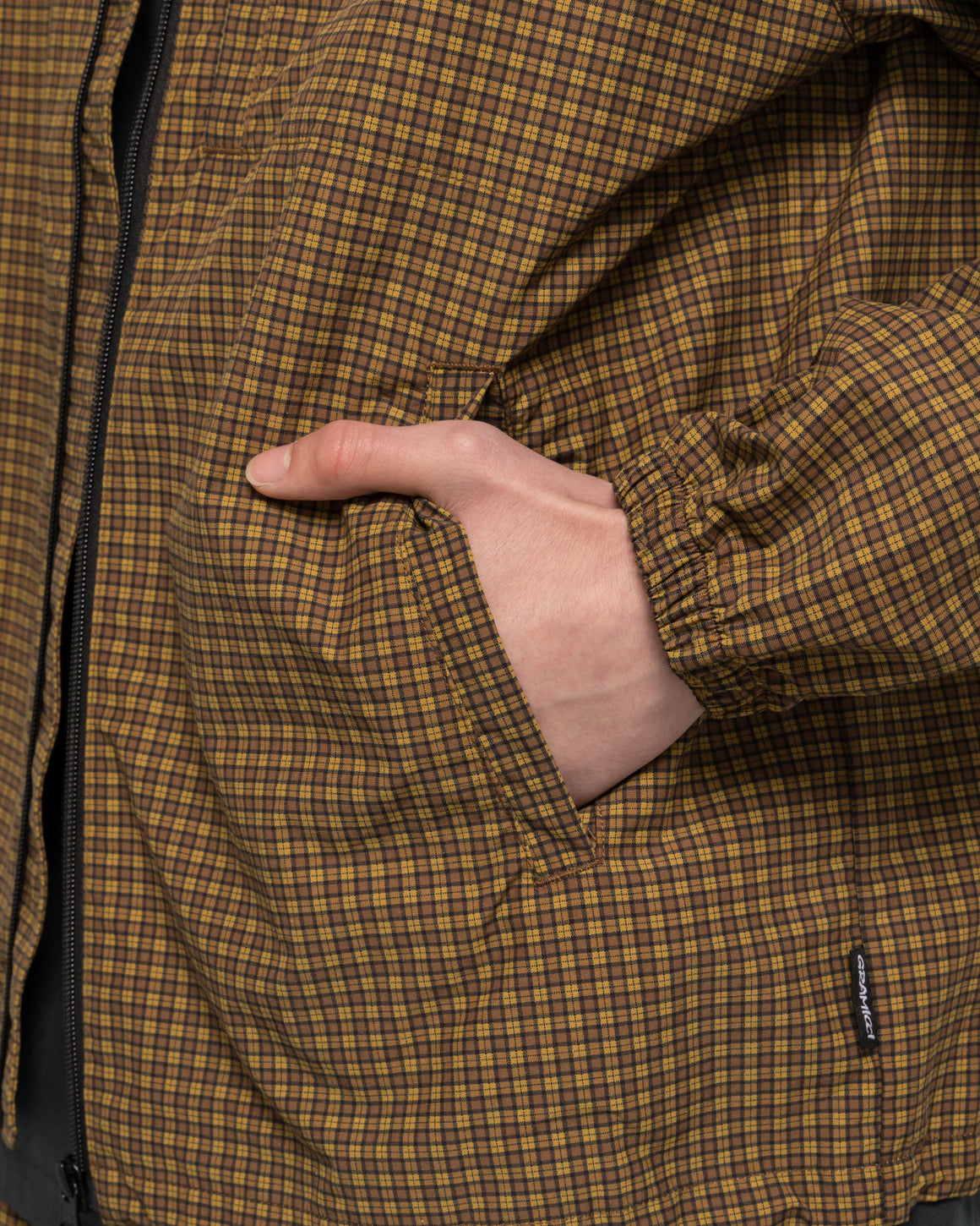 Gramicci - Mini Check Nylon Jacket - Brown Check - UP THERE